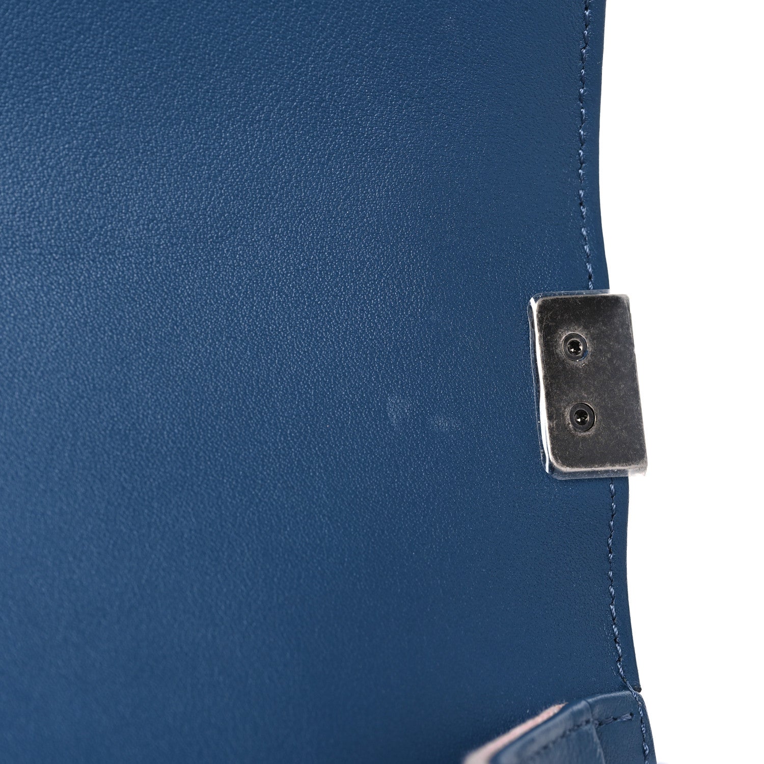 Calfskin Quilted New Medium Boy Flap Dark Blue