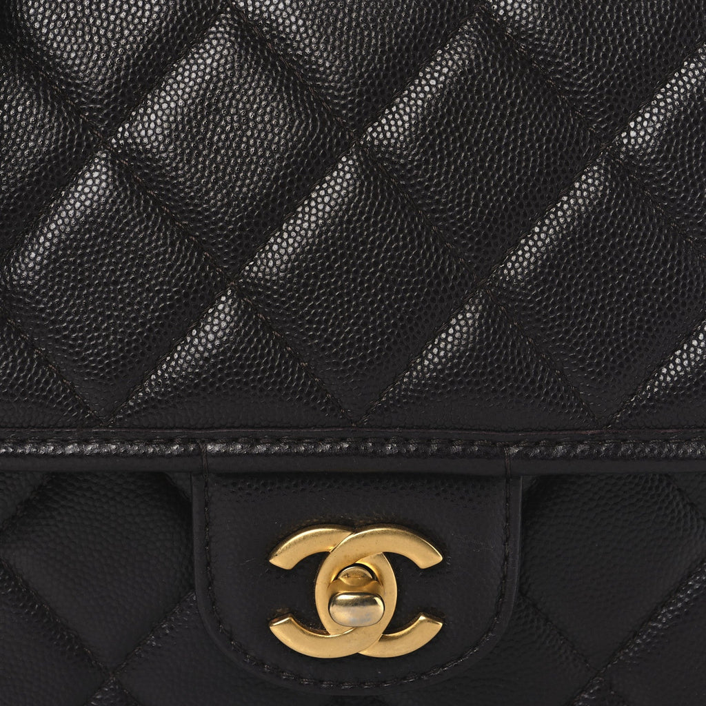 Caviar School Memory Mini Top Handle Flap  Burgundy