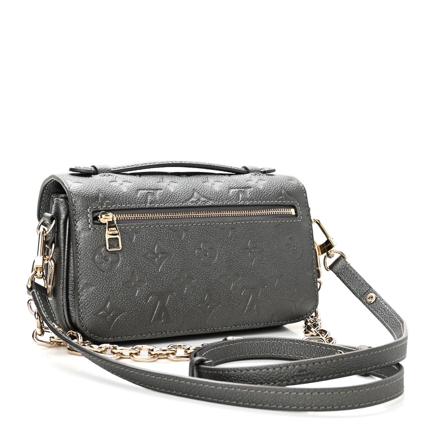 Shimmery Empreinte LV Ski Pochette Metis East West Gun Metal