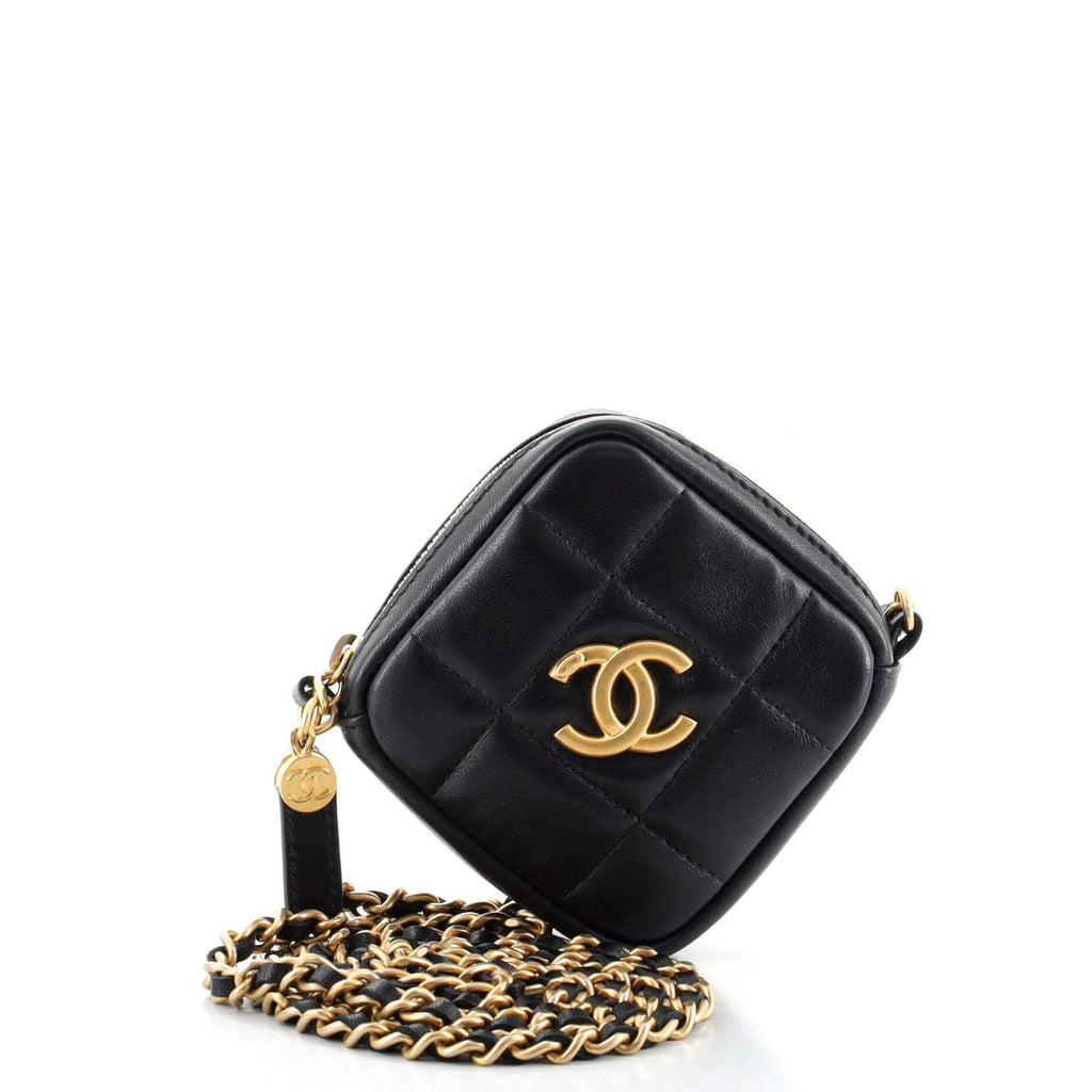Diamond Clutch with Chain Quilted Lambskin