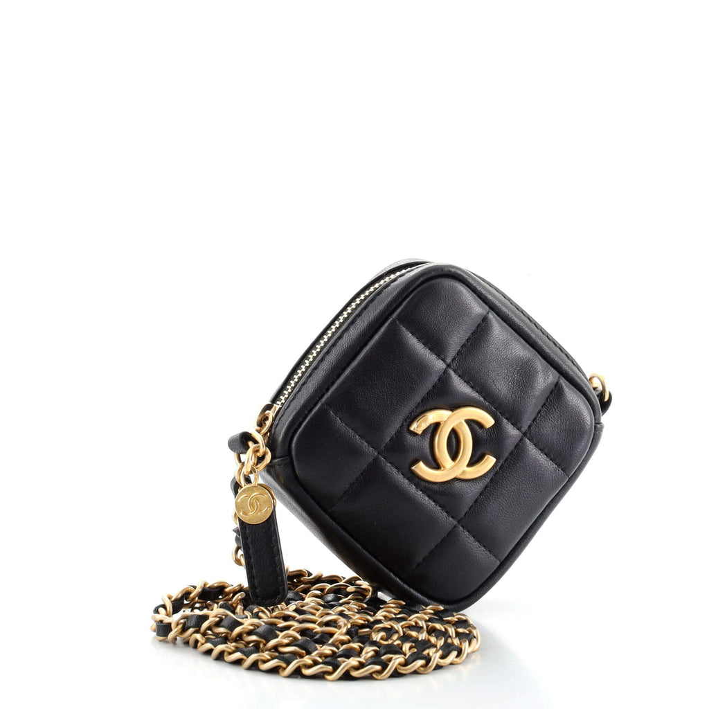Diamond Clutch with Chain Quilted Lambskin