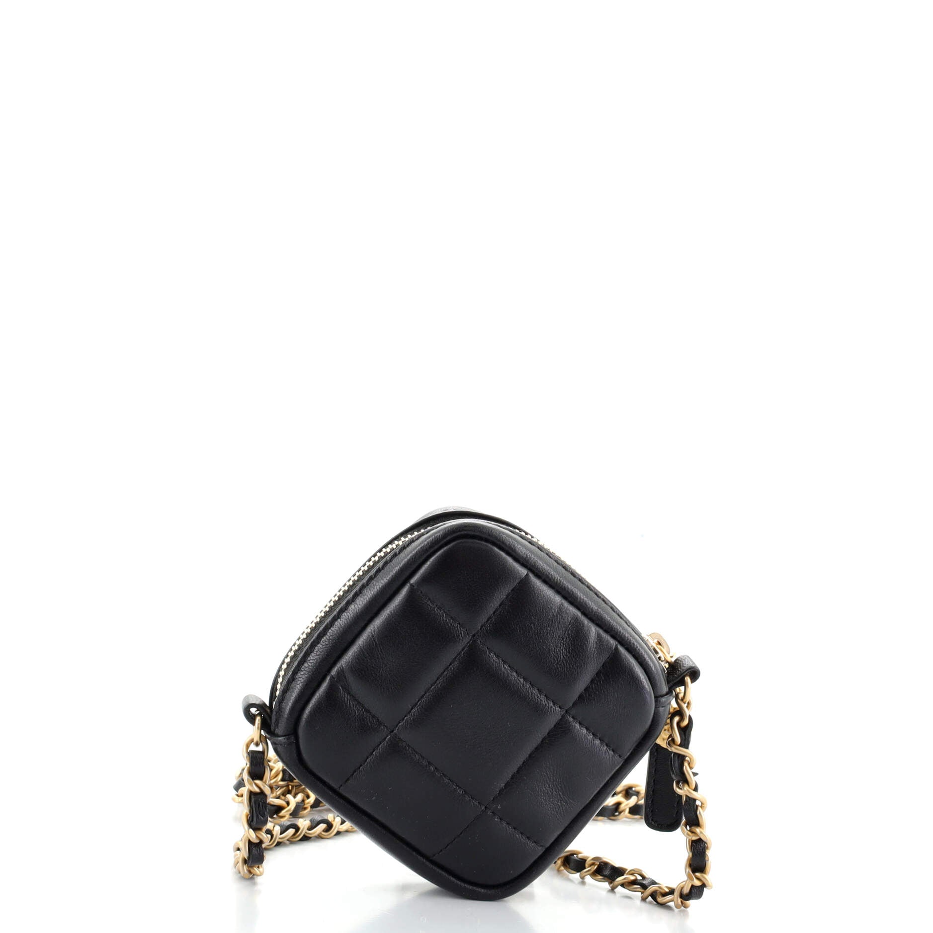 Diamond Clutch with Chain Quilted Lambskin