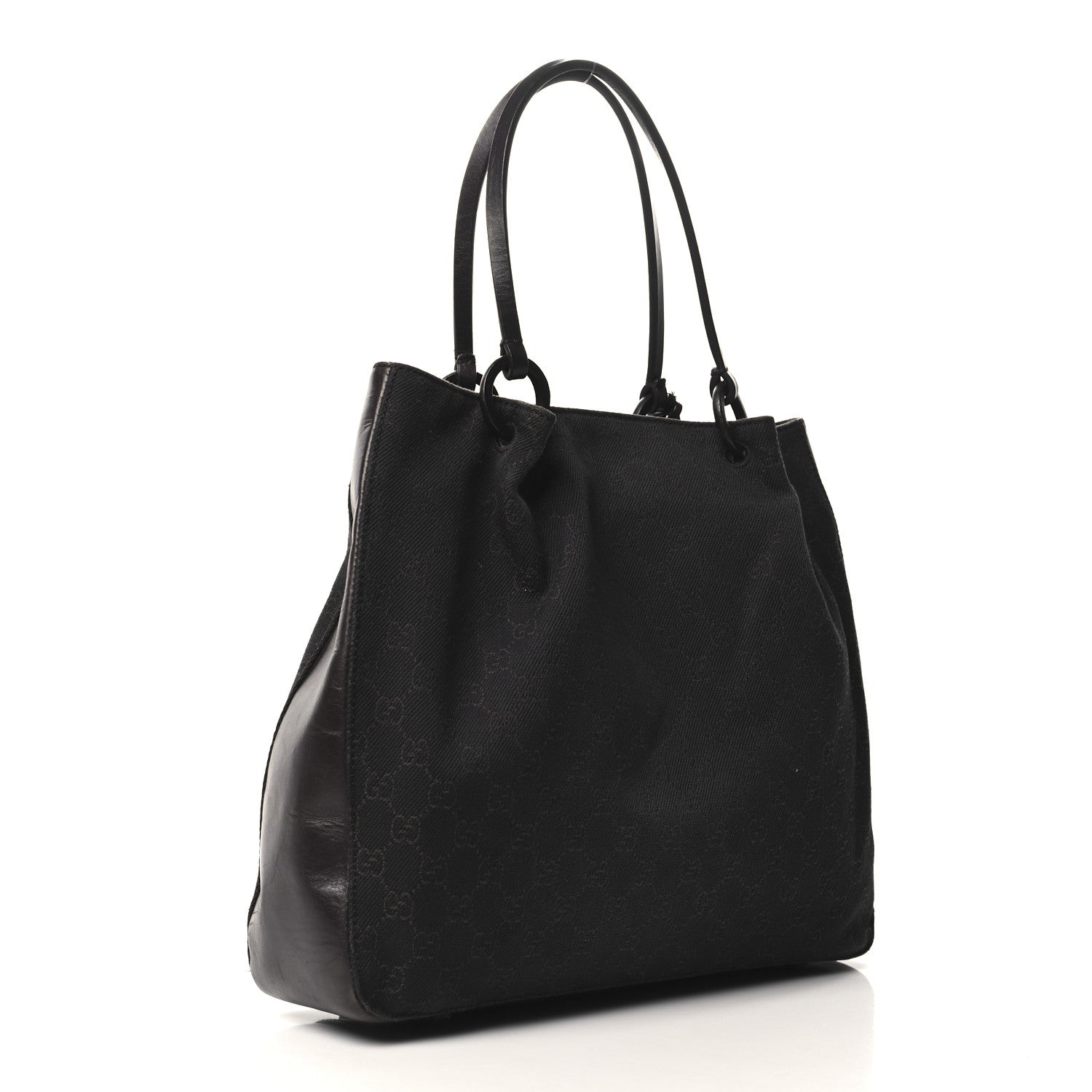 Denim Monogram Calfskin Tote Dark Brown