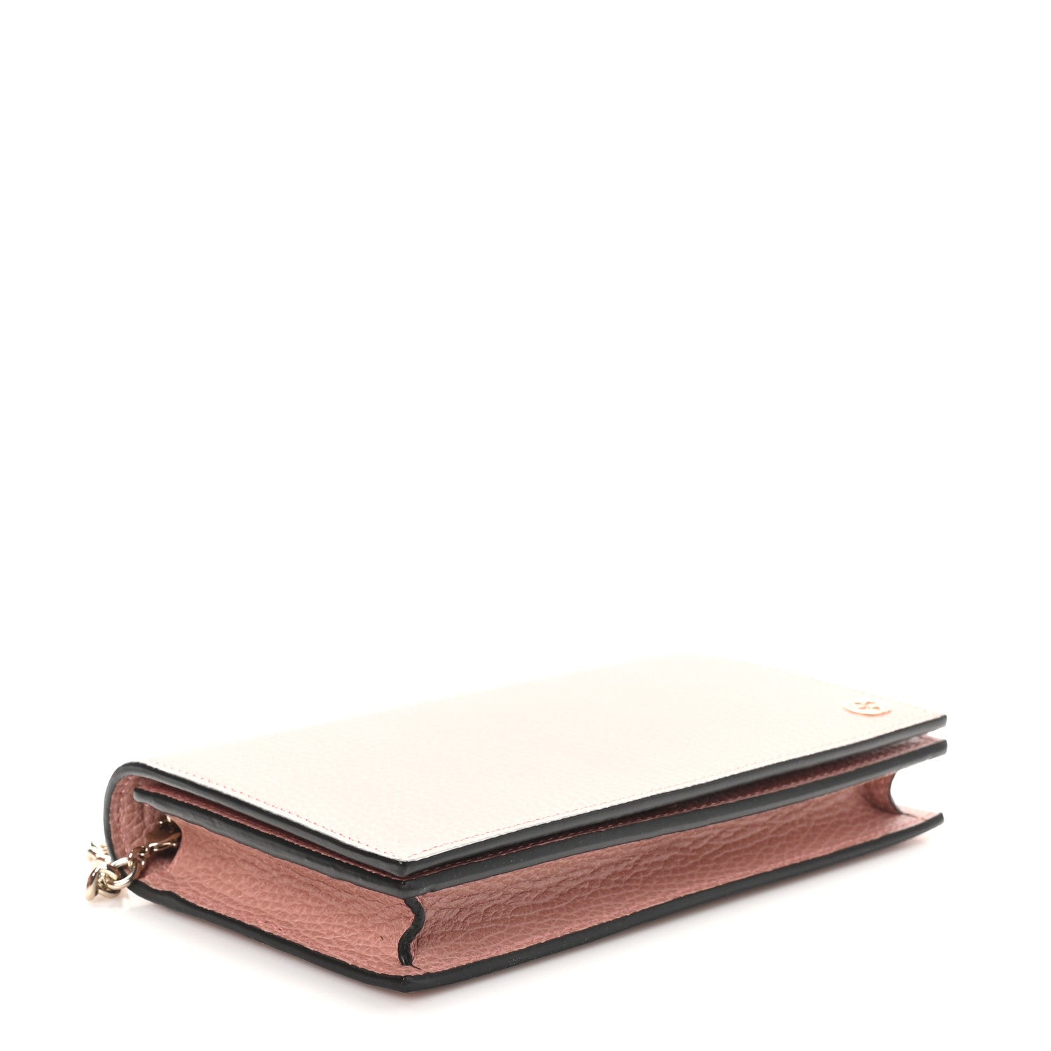 Dollar Calfskin Medium Betty Chain Wallet Soft Pink