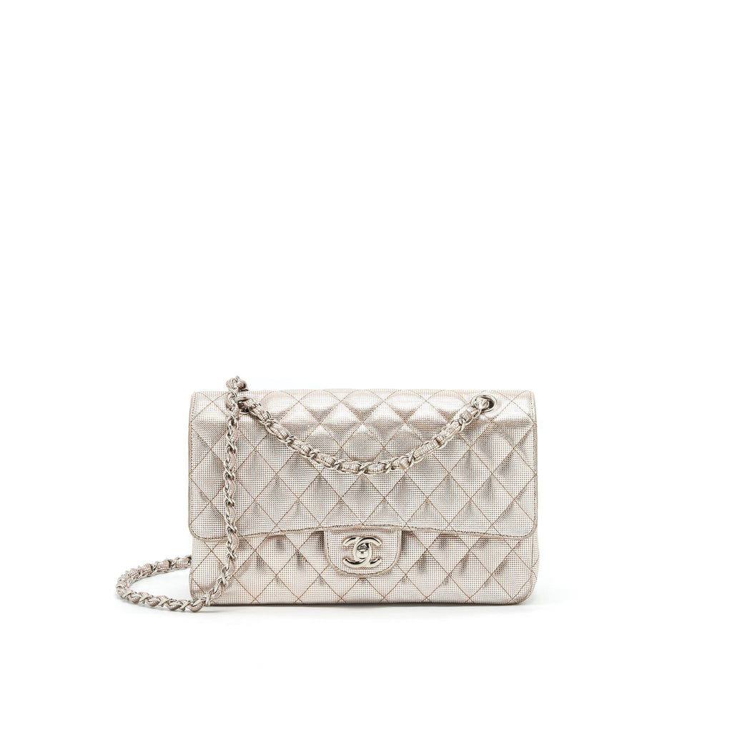 CHANEL SEASONAL MEDIUM FLAP BAG IN CHAMPAGNE PINK
