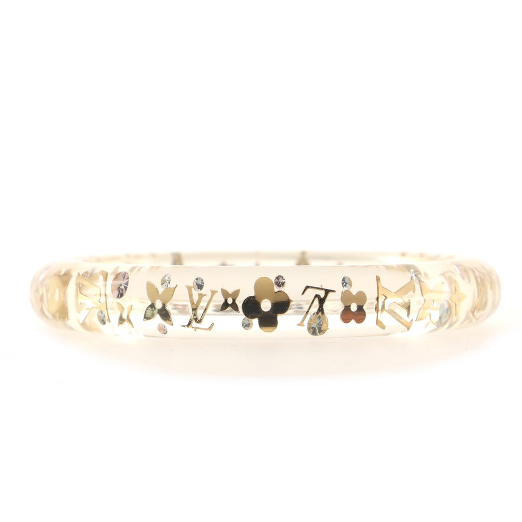 Inclusion Bangle Bracelet Resin with Crystals PM
