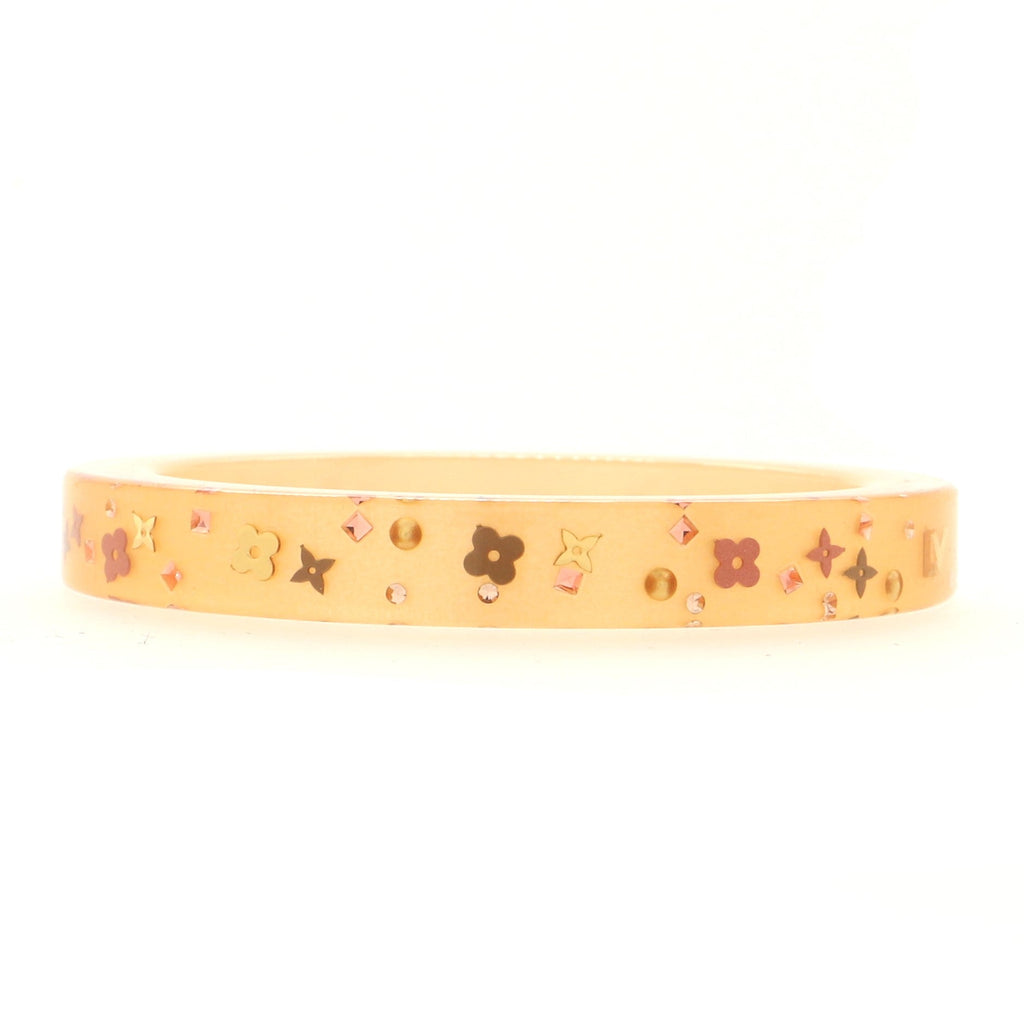 Inclusion Bangle Bracelet Resin with Crystals PM