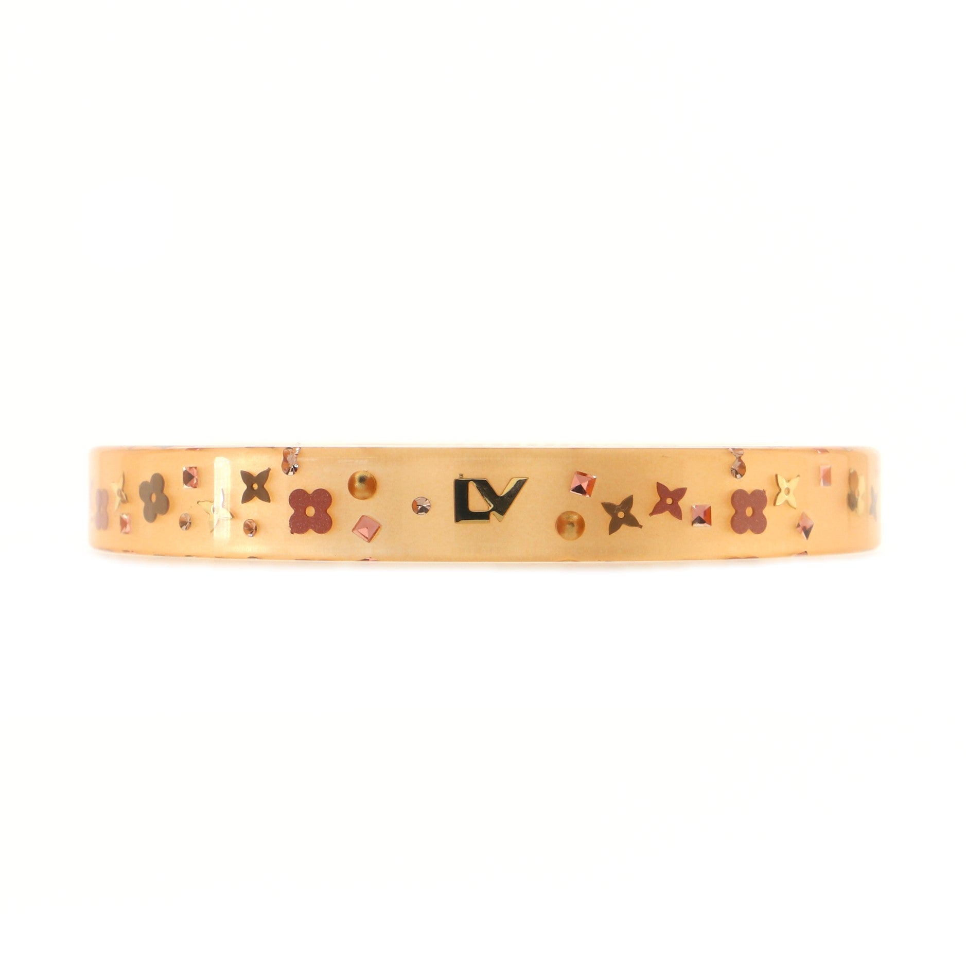 Inclusion Bangle Bracelet Resin with Crystals PM