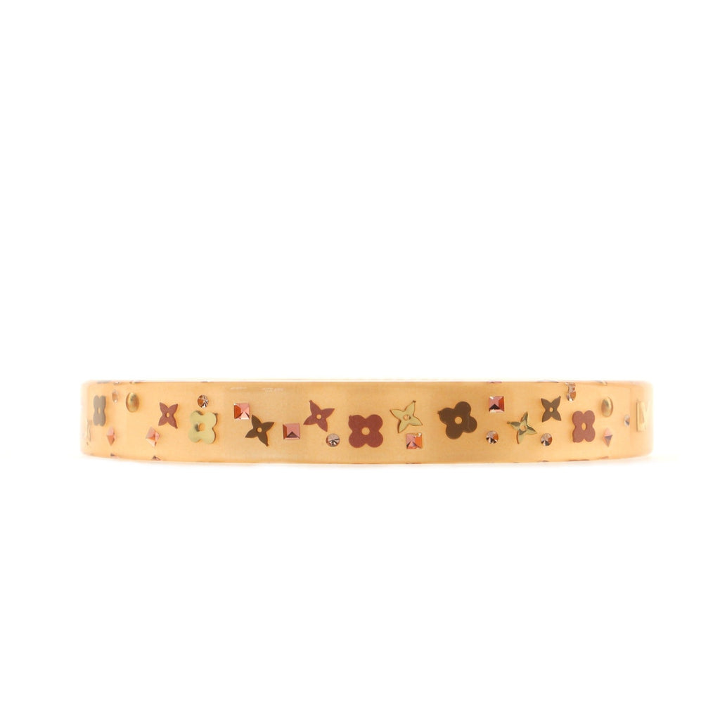 Inclusion Bangle Bracelet Resin with Crystals PM