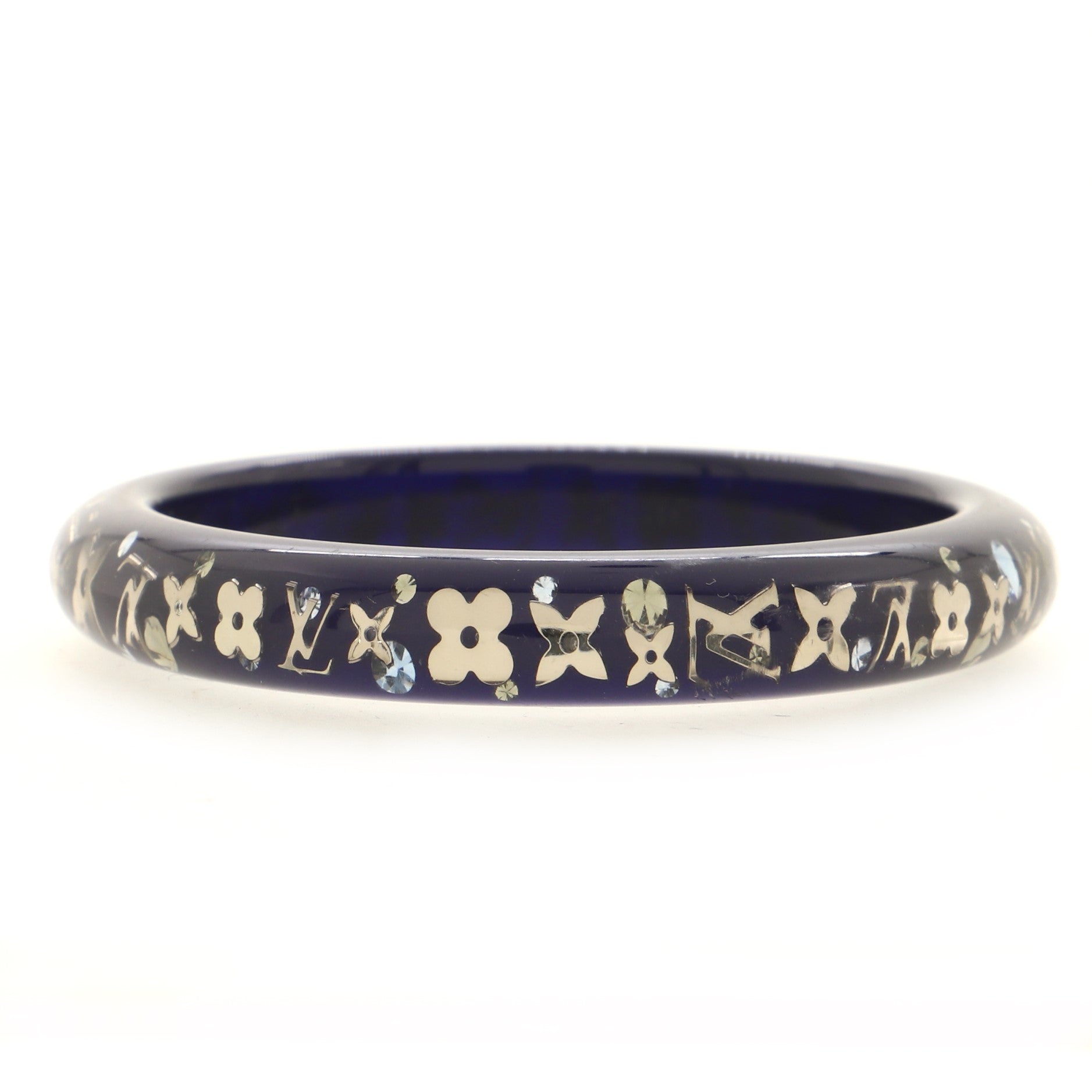 Inclusion Bangle Bracelet Resin with Crystals PM