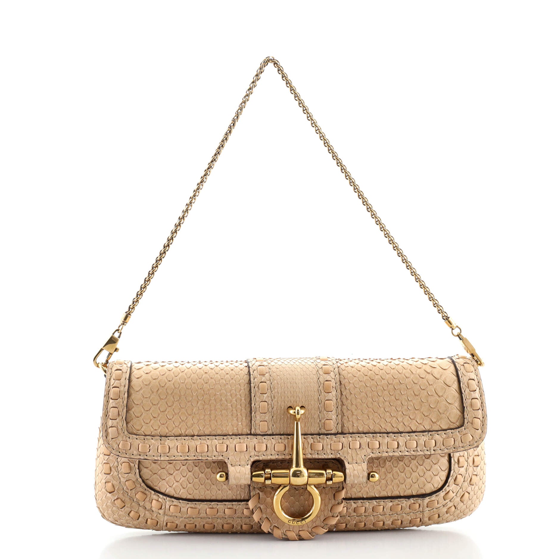 Snaffle Bit Evening Clutch Snakeskin