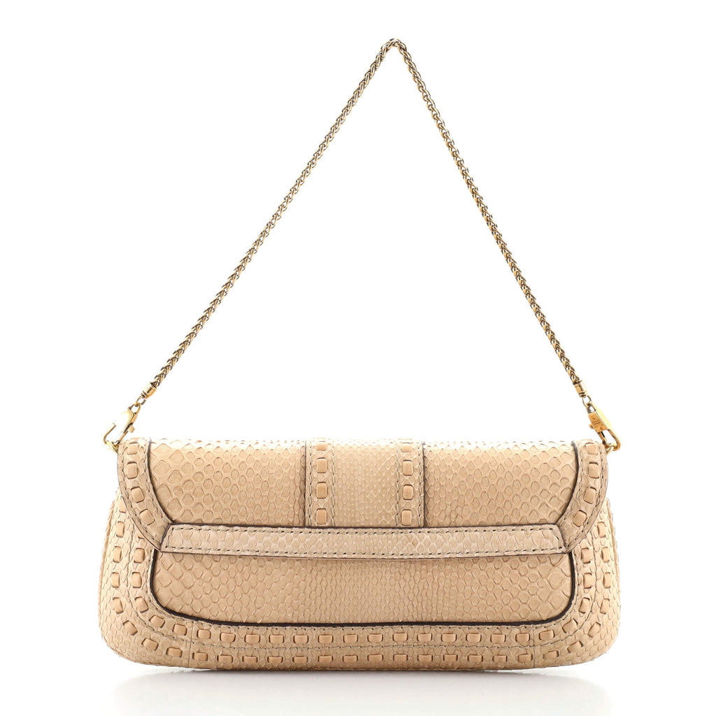 Snaffle Bit Evening Clutch Snakeskin