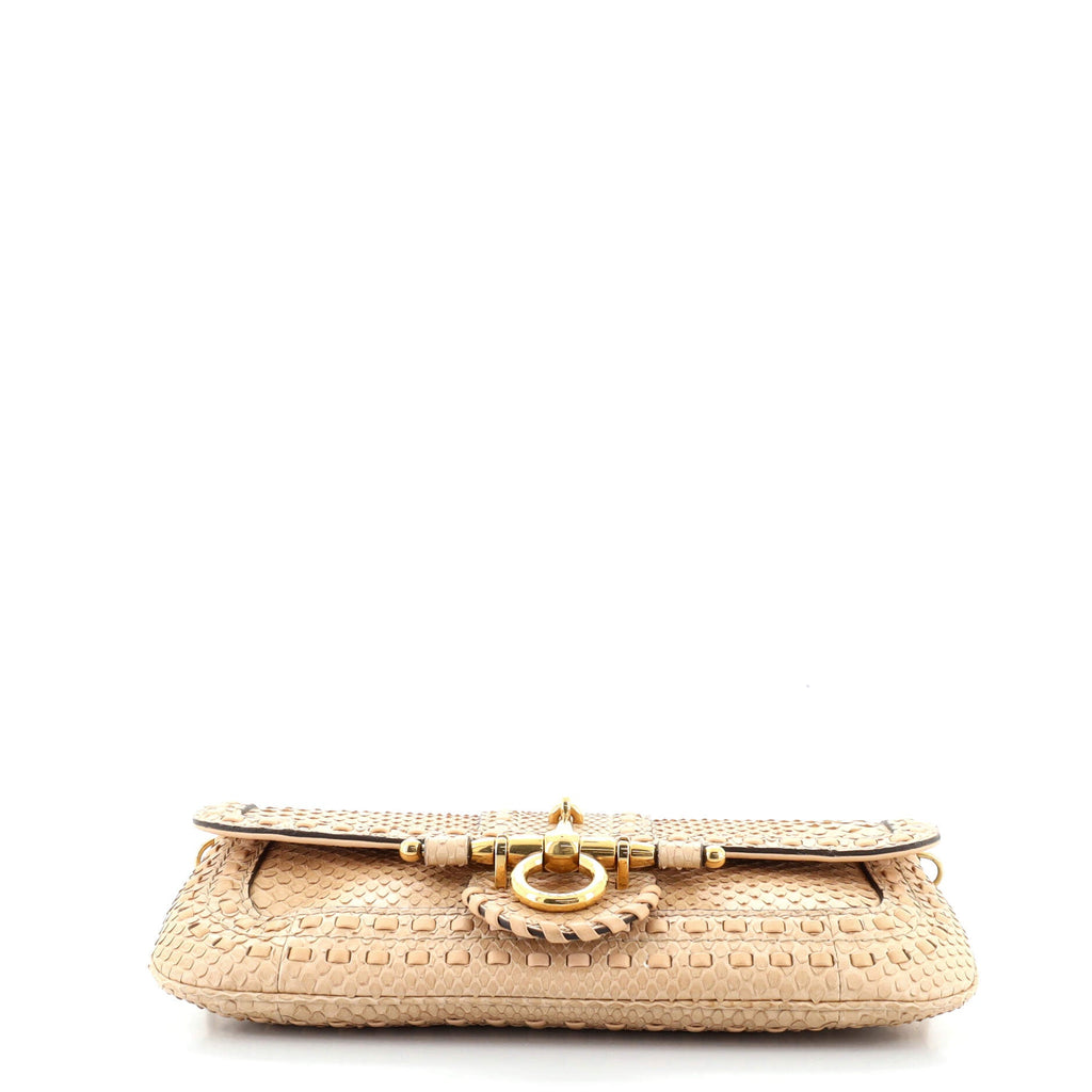 Snaffle Bit Evening Clutch Snakeskin