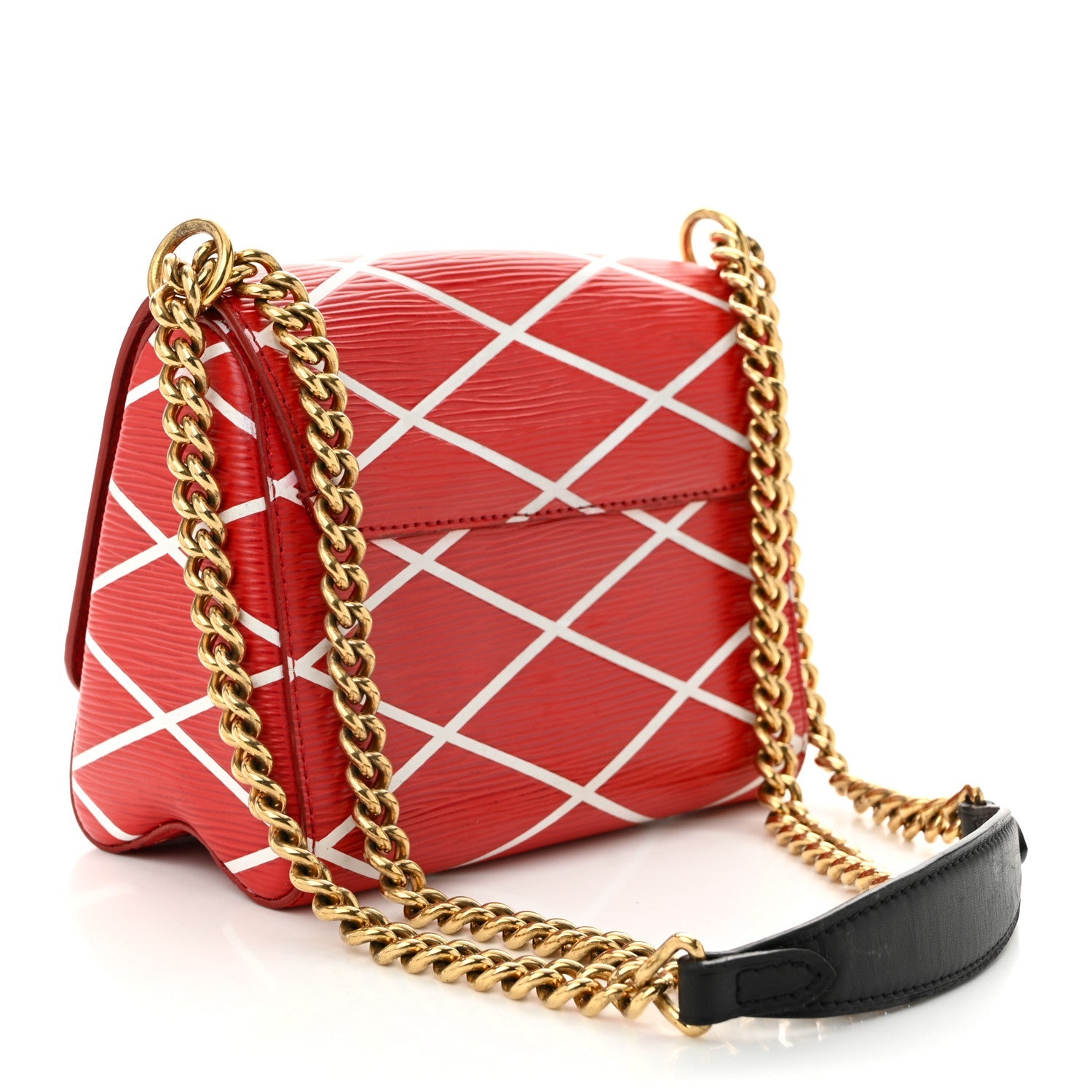 Epi Malletage Twist Shoulder Bag PM Rouge