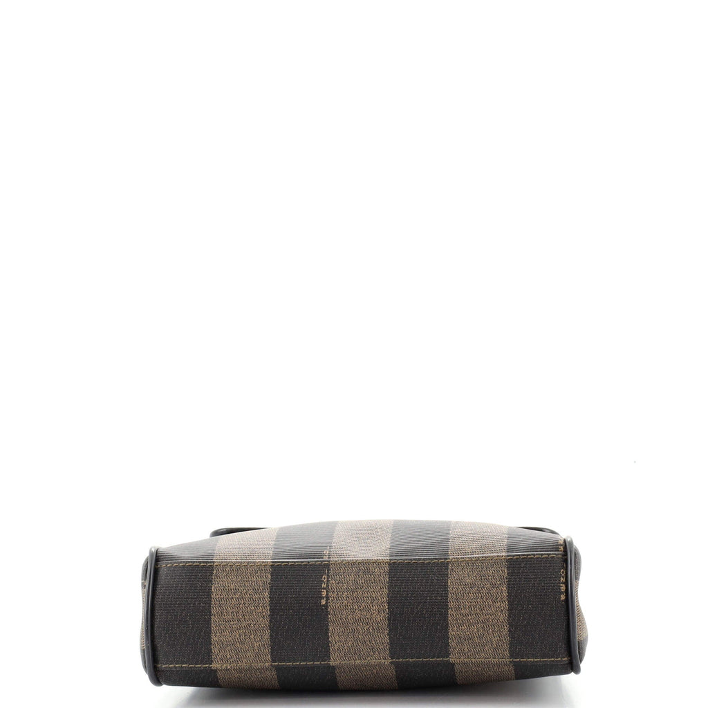 Vintage Top Handle Flap Bag Pequin Coated Canvas Mini