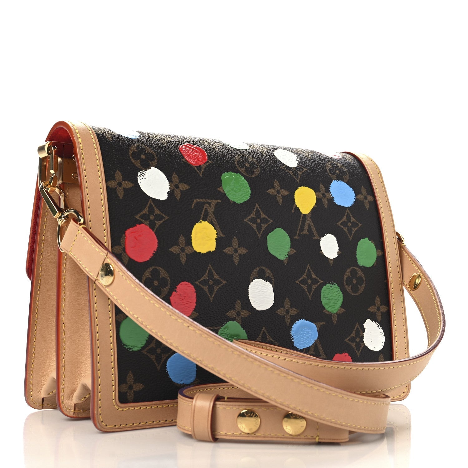 LV X YK Monogram Dots Dauphine MM Multicolor