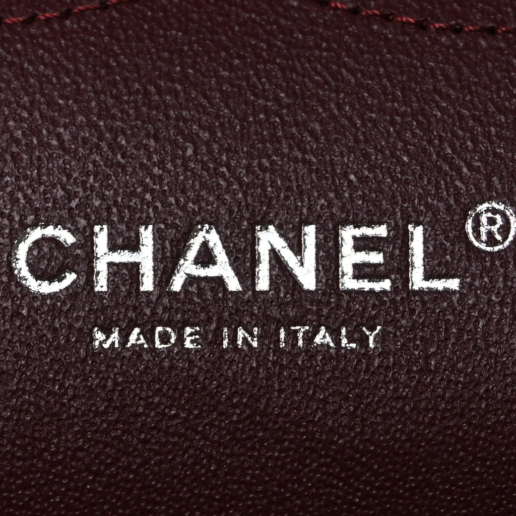 Lambskin Quilted Jumbo Double Flap Burgundy