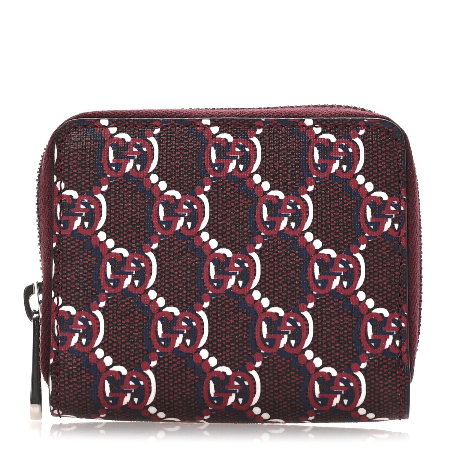 GG Supreme Shadow Zip Around Wallet Rosso Ancora Red