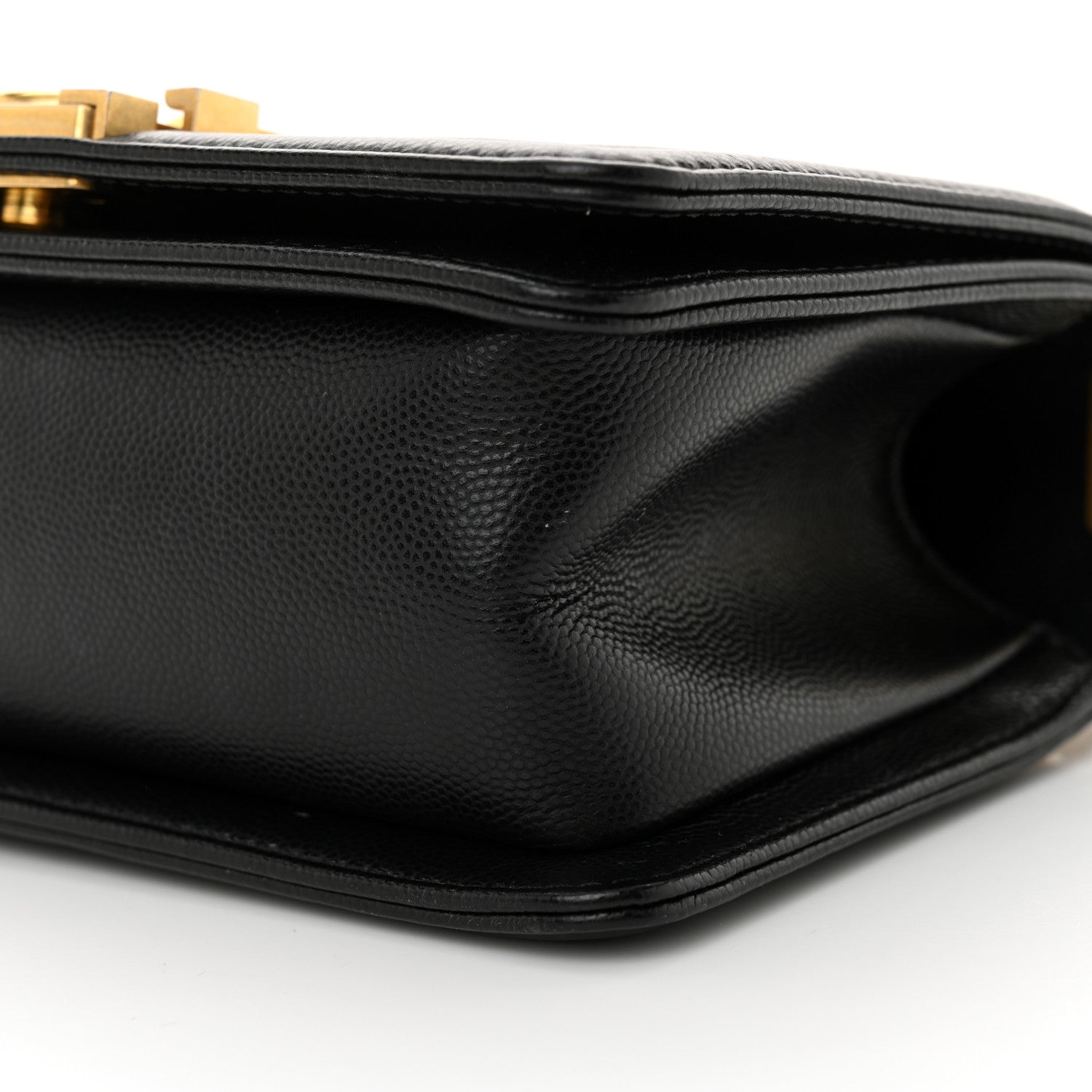 Caviar Quilted Small Boy Flap Black