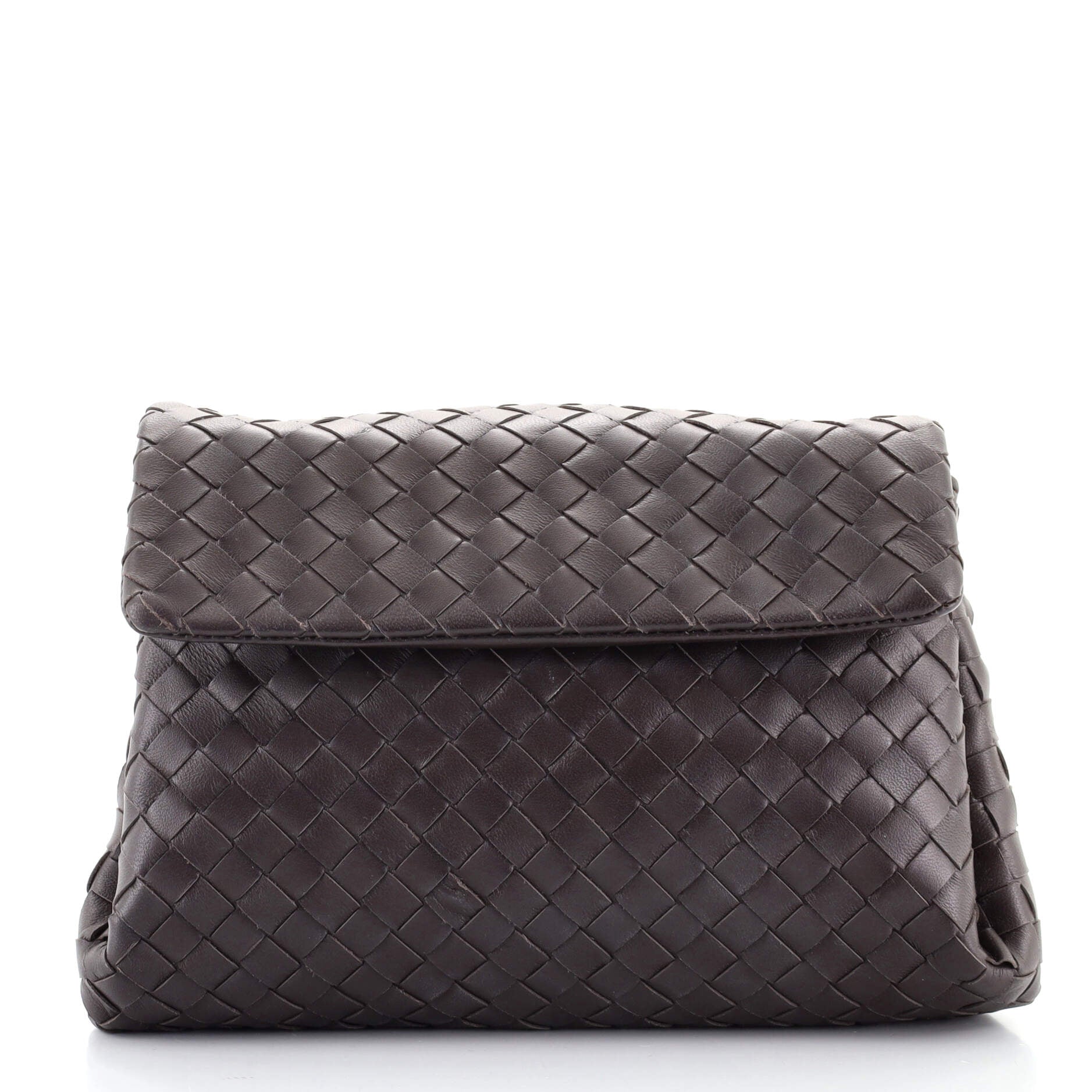 Compartment Flap Clutch Intrecciato Nappa Medium