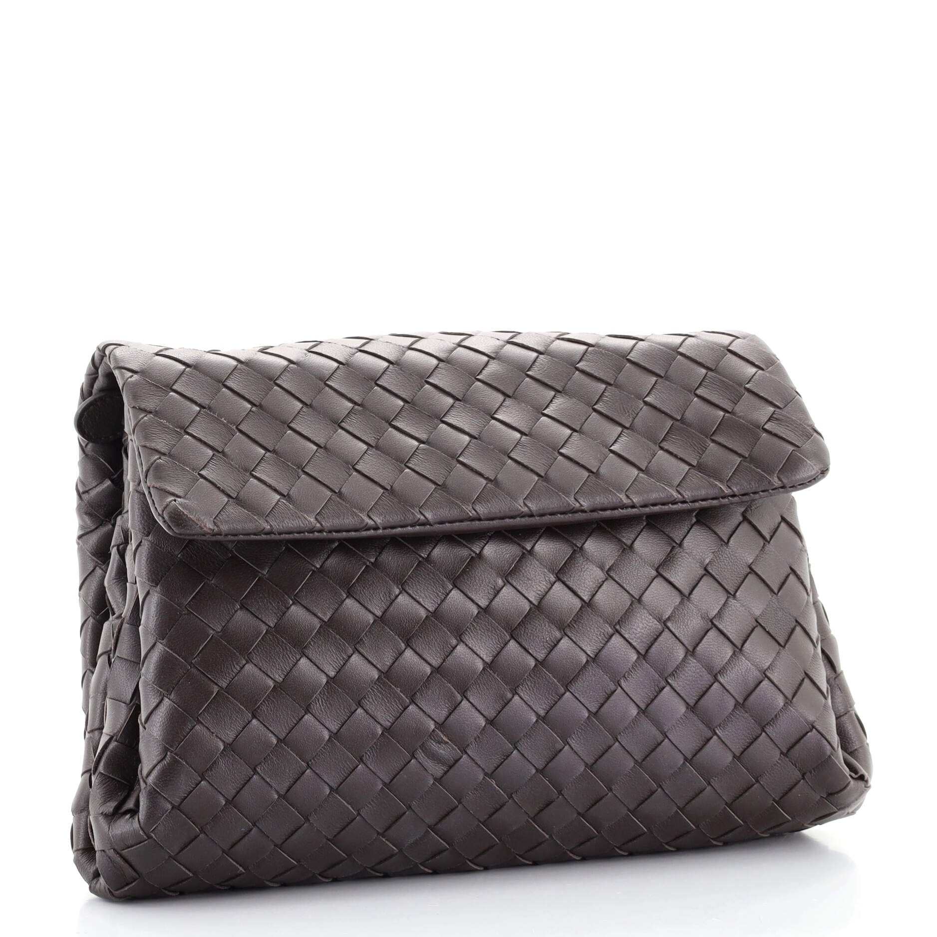 Compartment Flap Clutch Intrecciato Nappa Medium