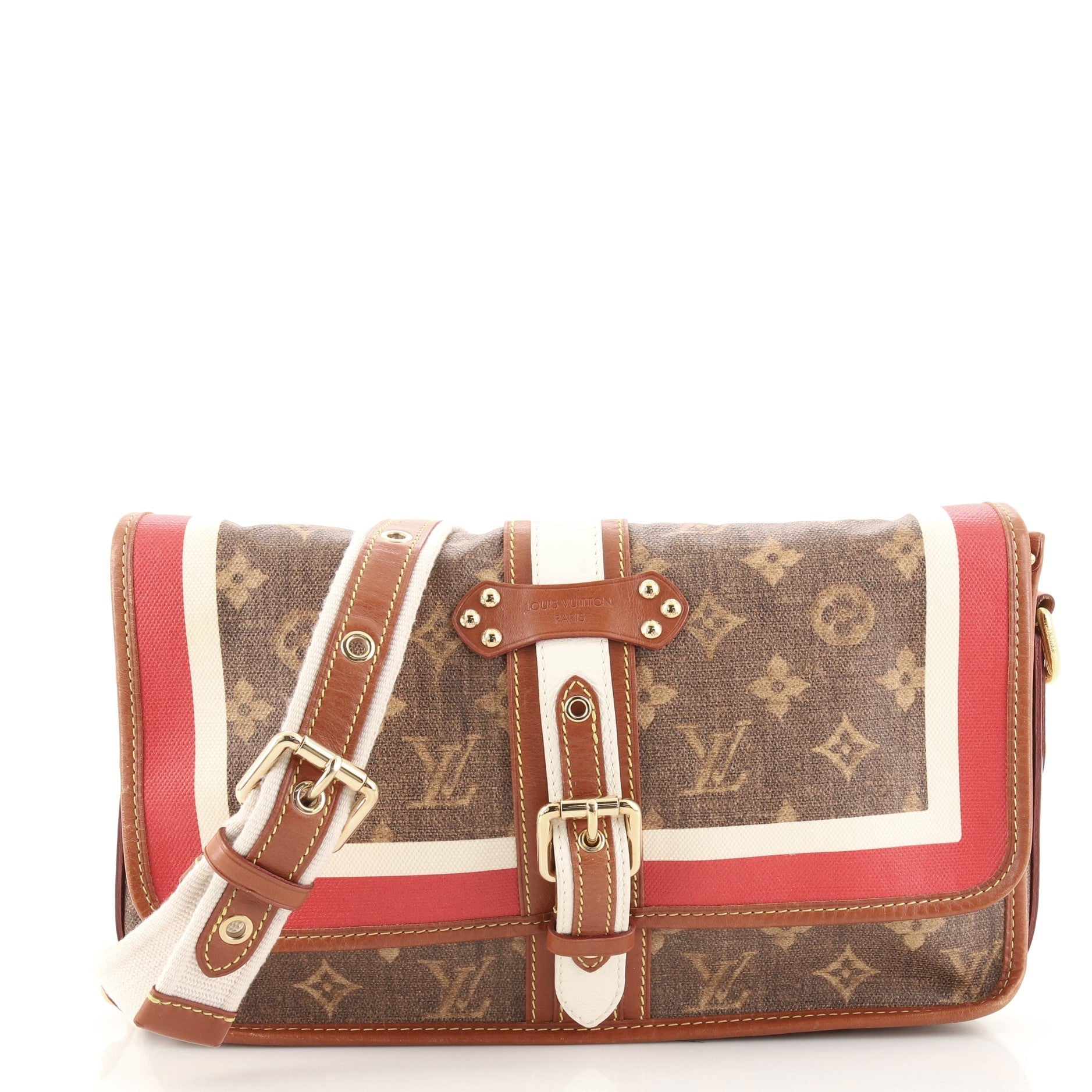 Tisse Porte Clutch Limited Edition Monogram Rayures