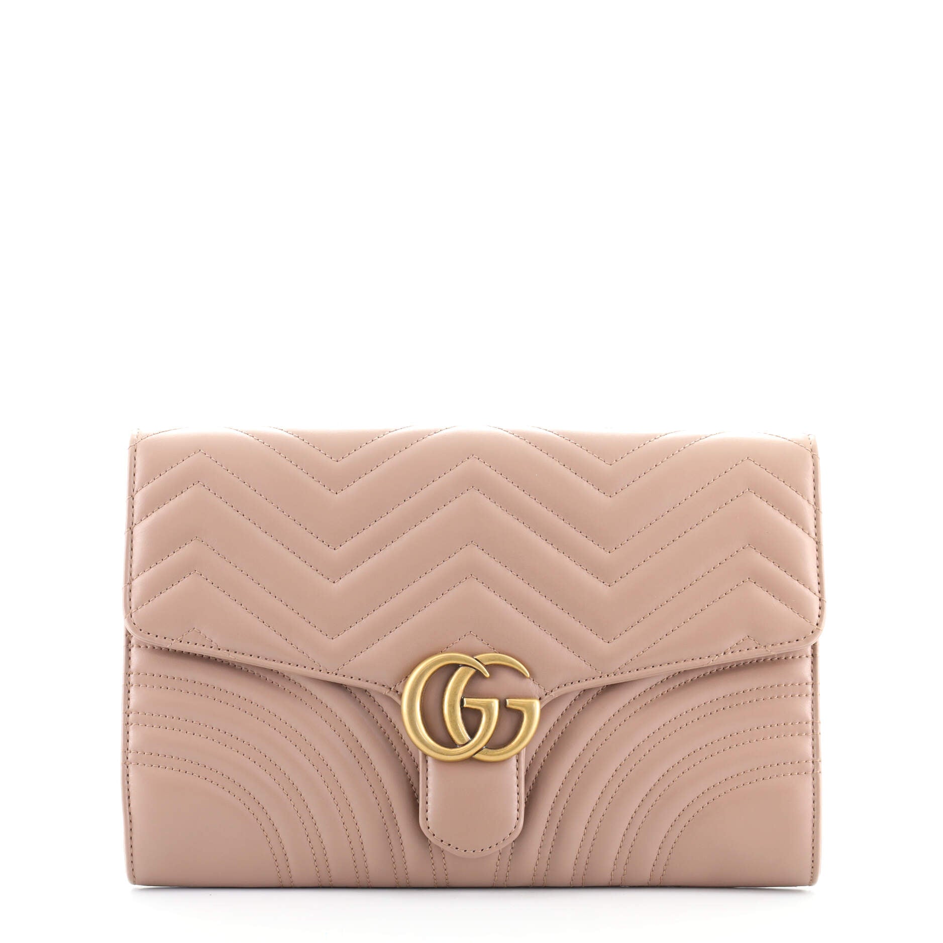 GG Marmont Flap Clutch Matelasse Leather
