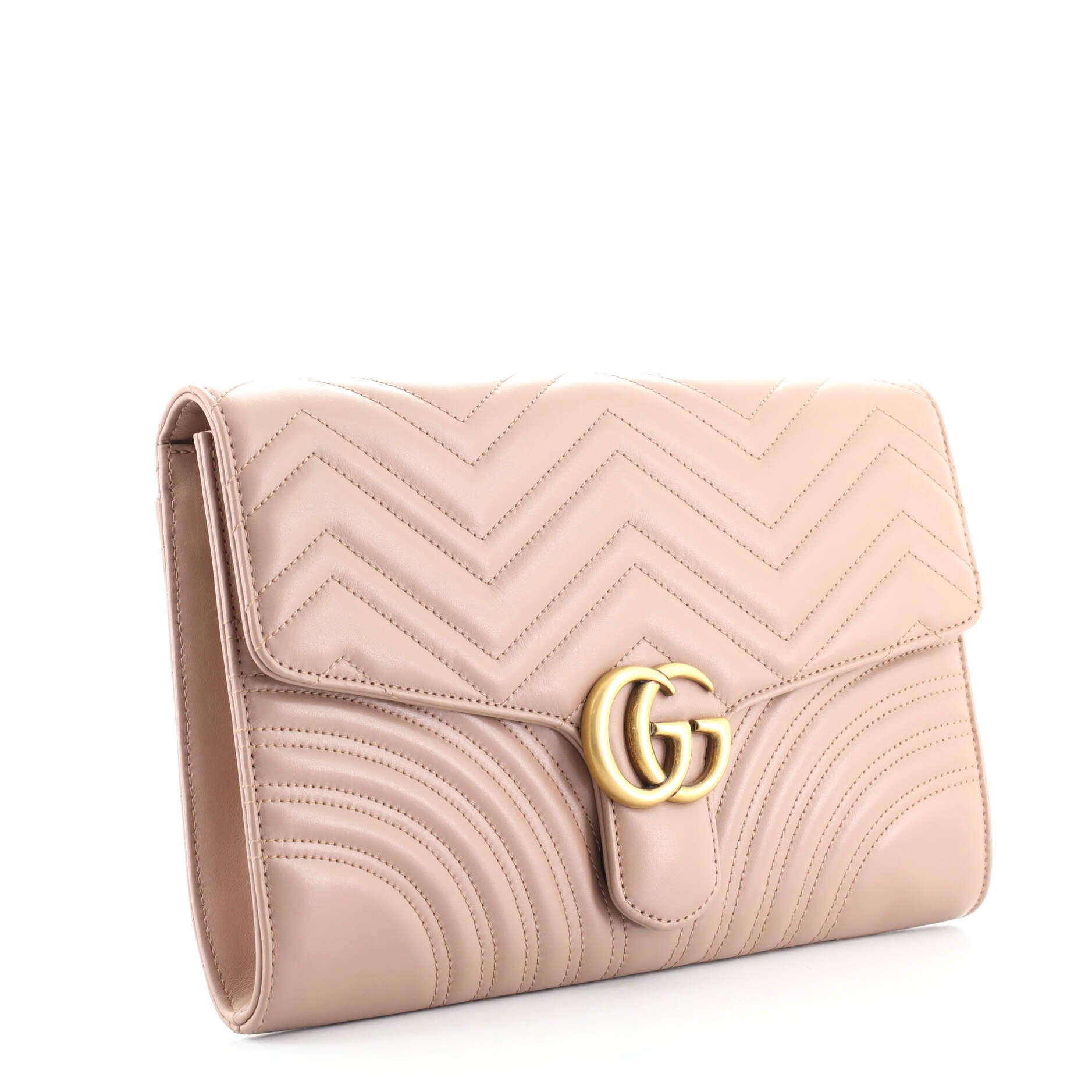 GG Marmont Flap Clutch Matelasse Leather