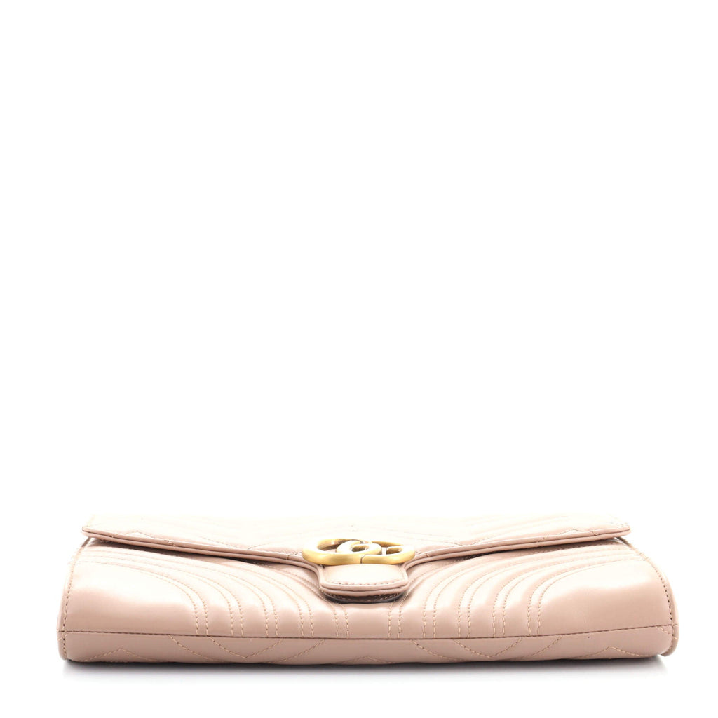 GG Marmont Flap Clutch Matelasse Leather