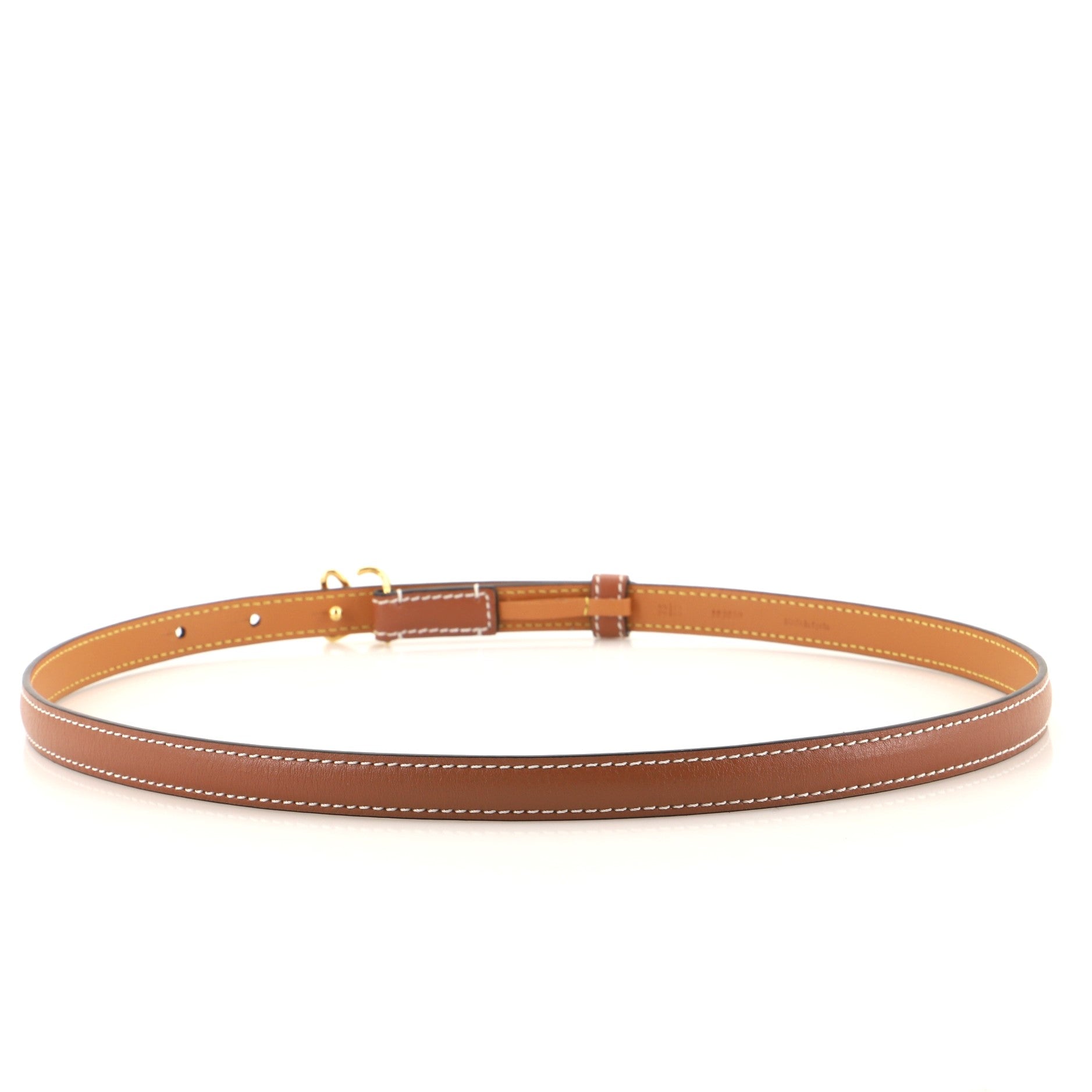 L Buckle Belt Leather Thin 75