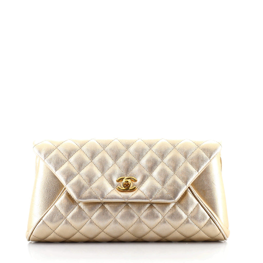 Fold Up Again Clutch Quilted Goatskin