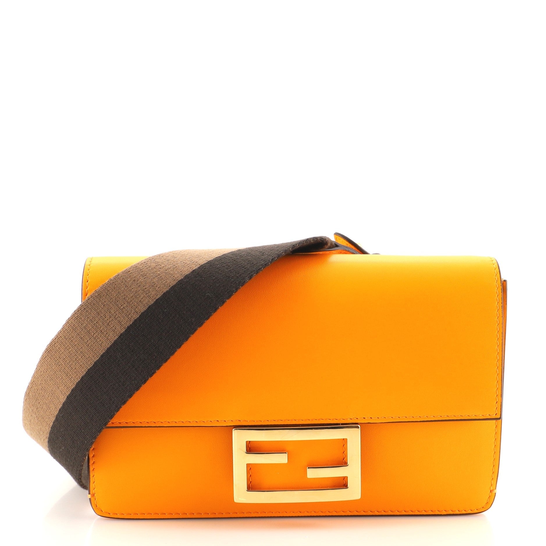 Flat Baguette Bag Leather Mini