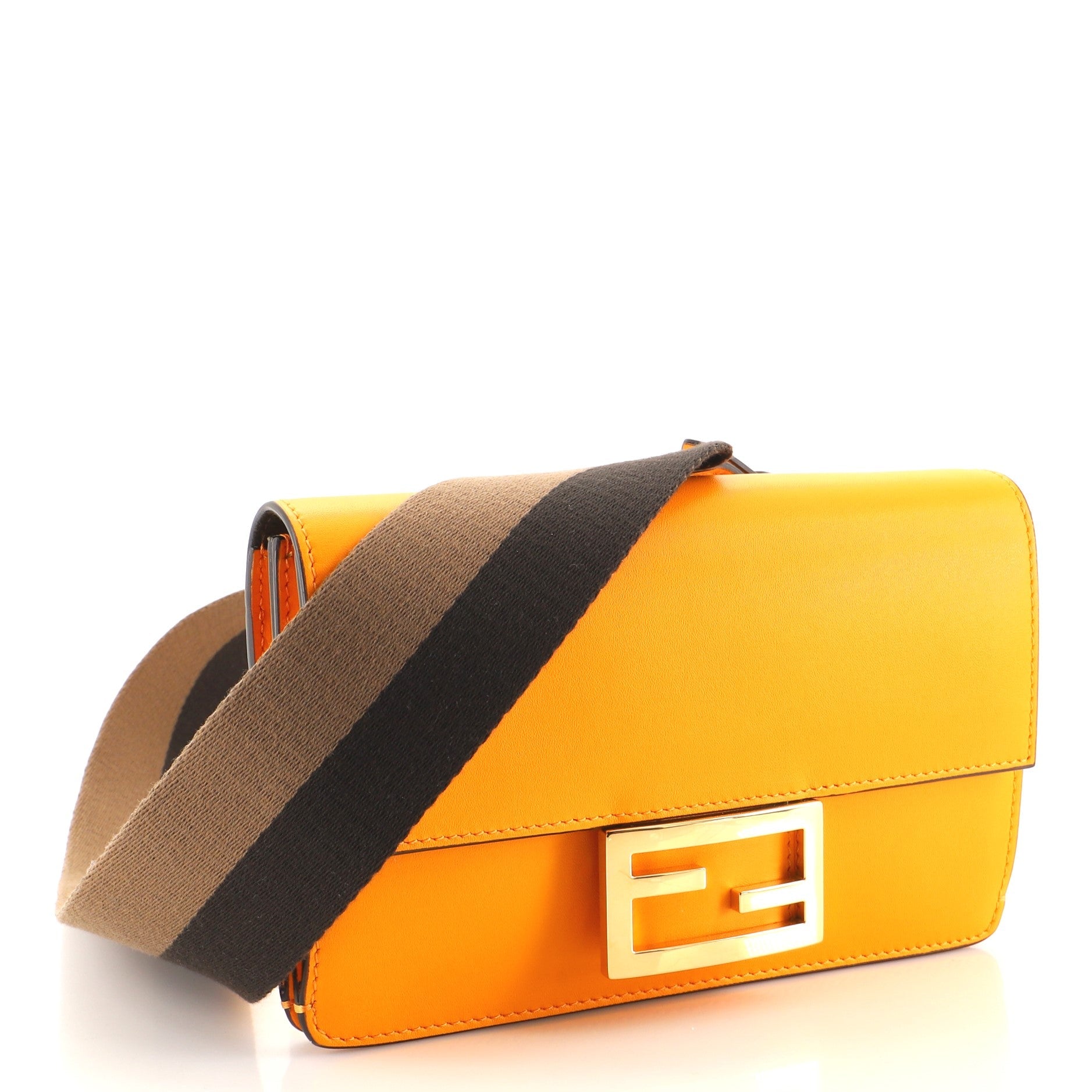 Flat Baguette Bag Leather Mini