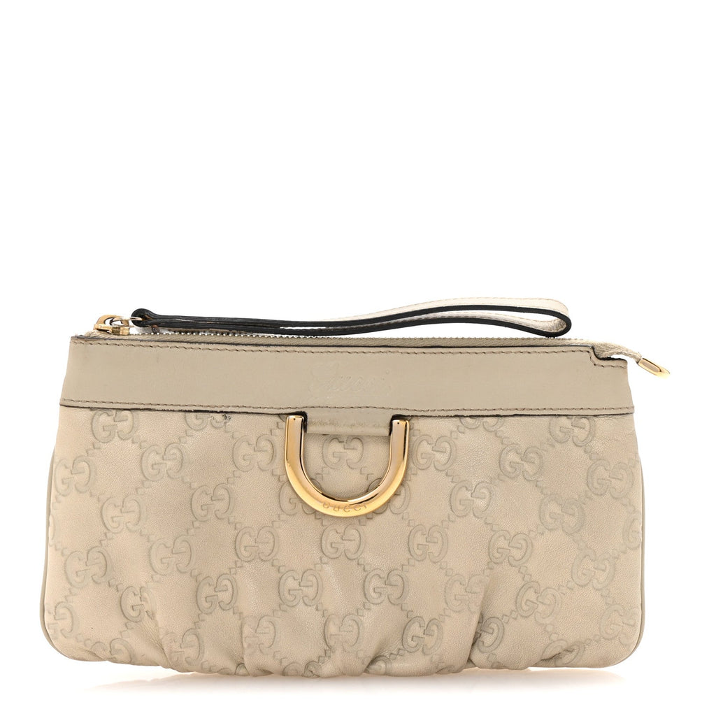 Guccissima D Gold Wristlet Off White