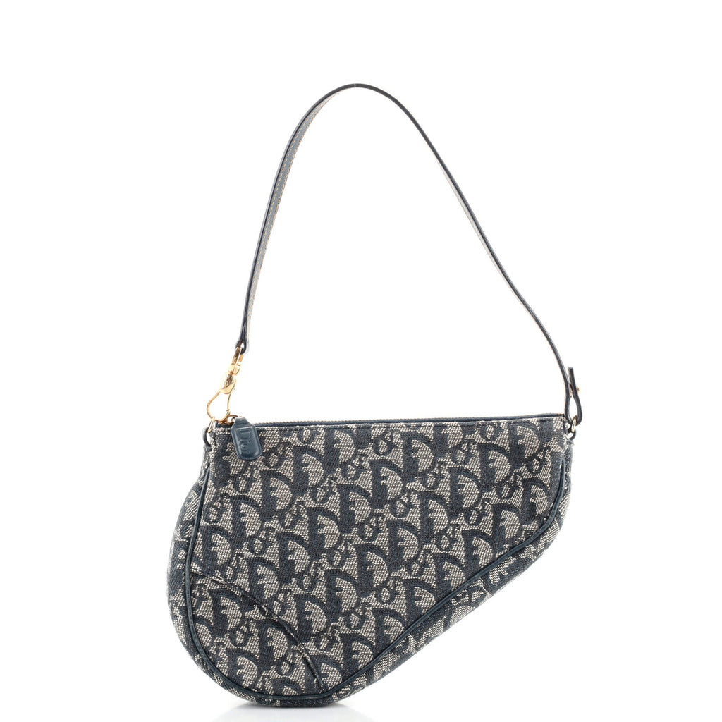 Vintage Saddle Bag Diorissimo Canvas Mini