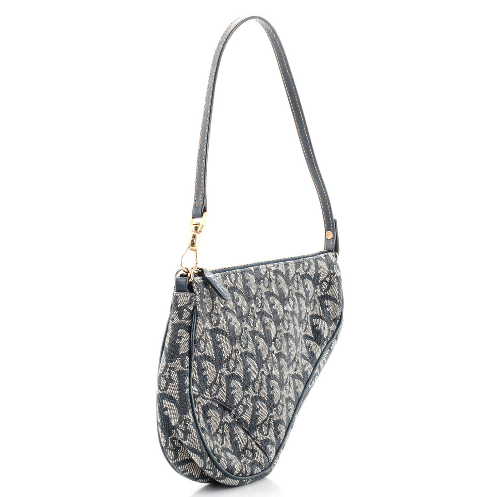Vintage Saddle Bag Diorissimo Canvas Mini