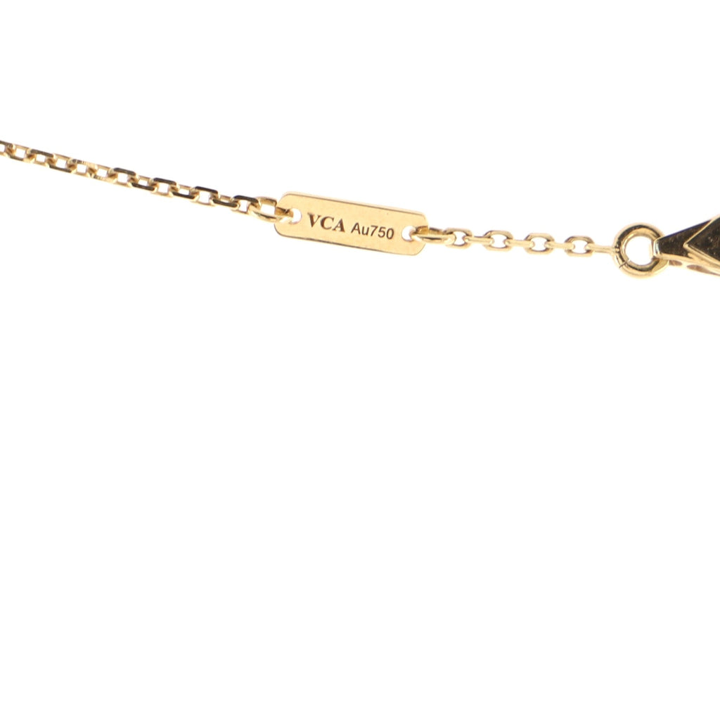 Sweet Alhambra Butterfly Pendant Necklace 18K Yellow Gold and Mother of Pearl