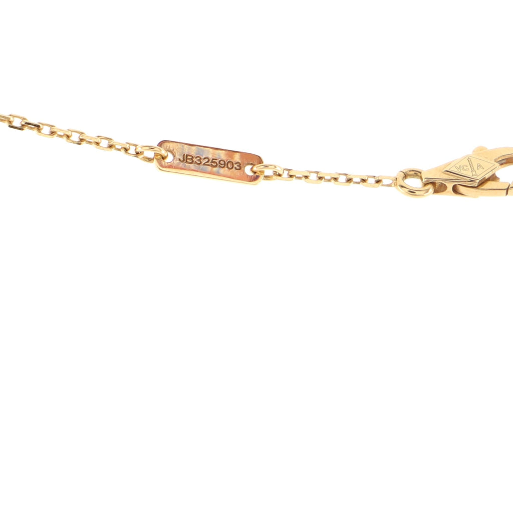 Sweet Alhambra Butterfly Pendant Necklace 18K Yellow Gold and Mother of Pearl