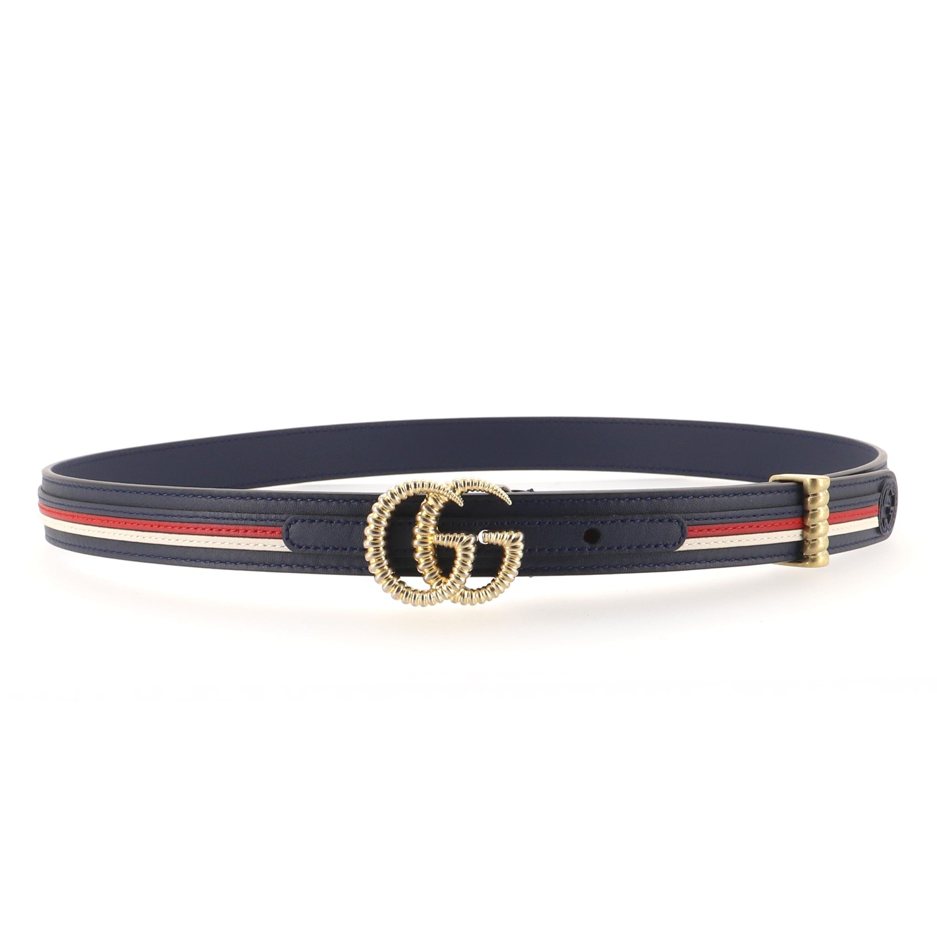 GG Marmont Web Belt Leather Medium 80