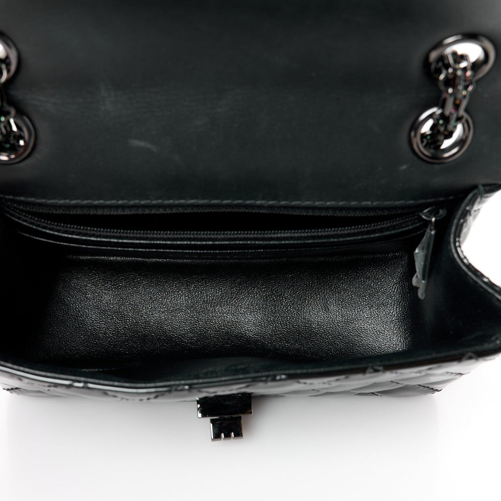 Patent Calfskin Quilted 2.55 Reissue Mini Flap So Black