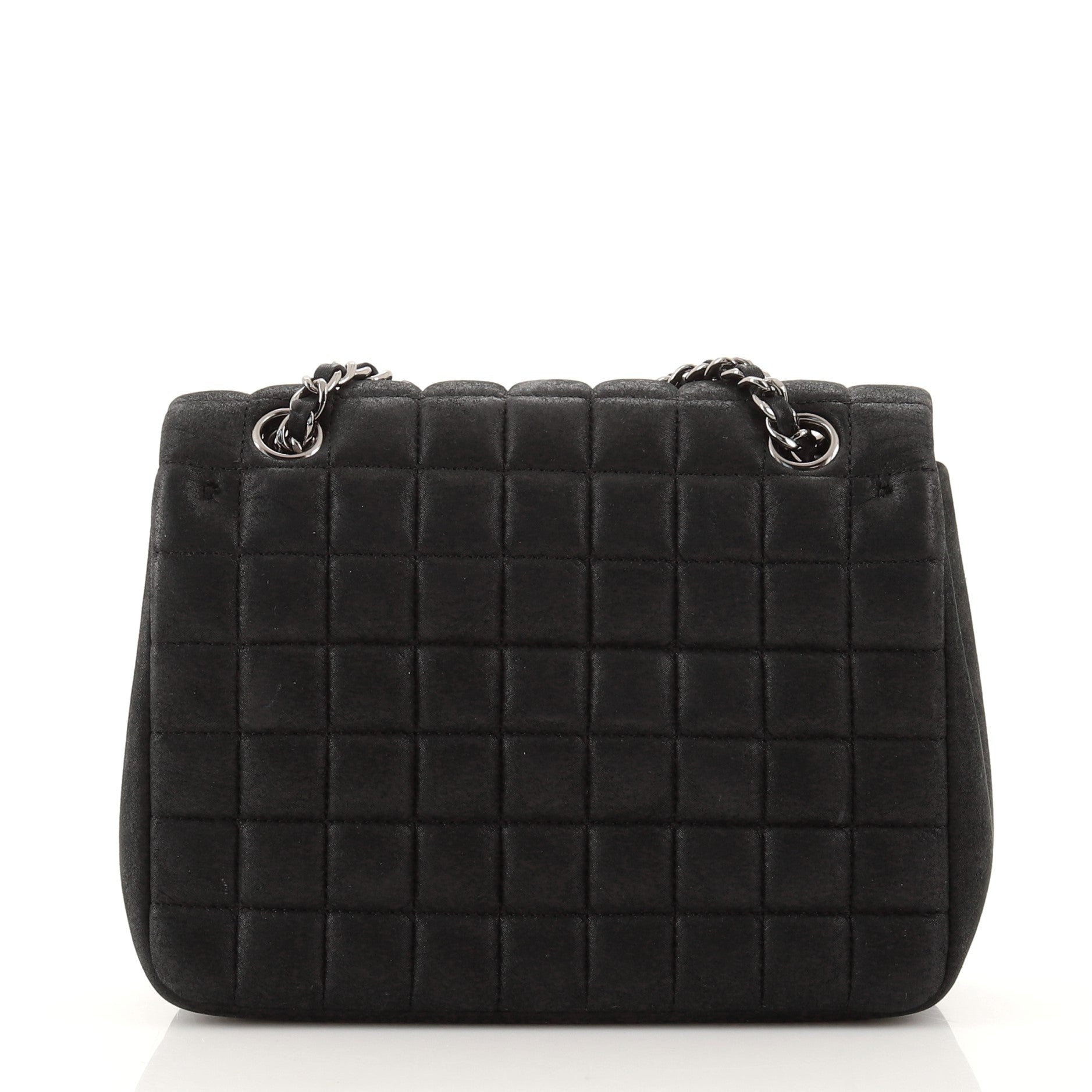 CC Lock Bubble Flap Bag Quilted Iridescent Calfskin Mini