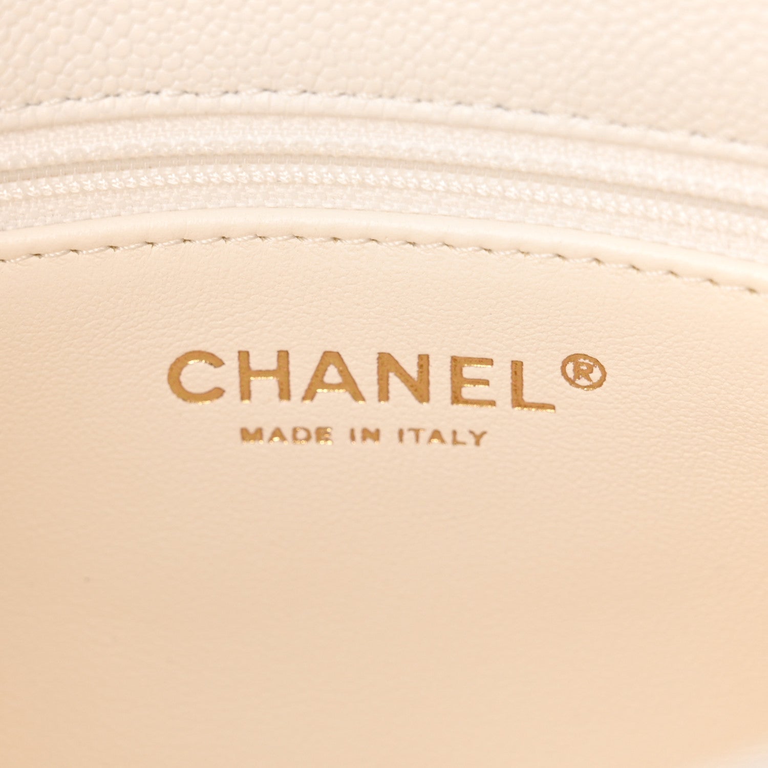 Caviar Quilted Mini Sweetheart Flap White