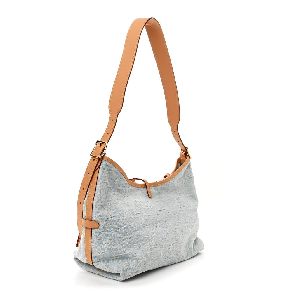 Monogram Denim CarryAll PM Sky Blue