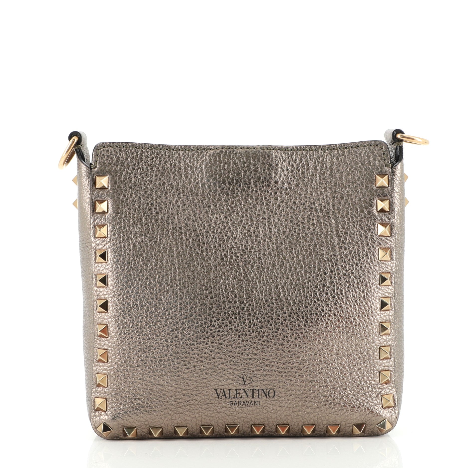 Rockstud Flip Lock Messenger Bag Leather Mini