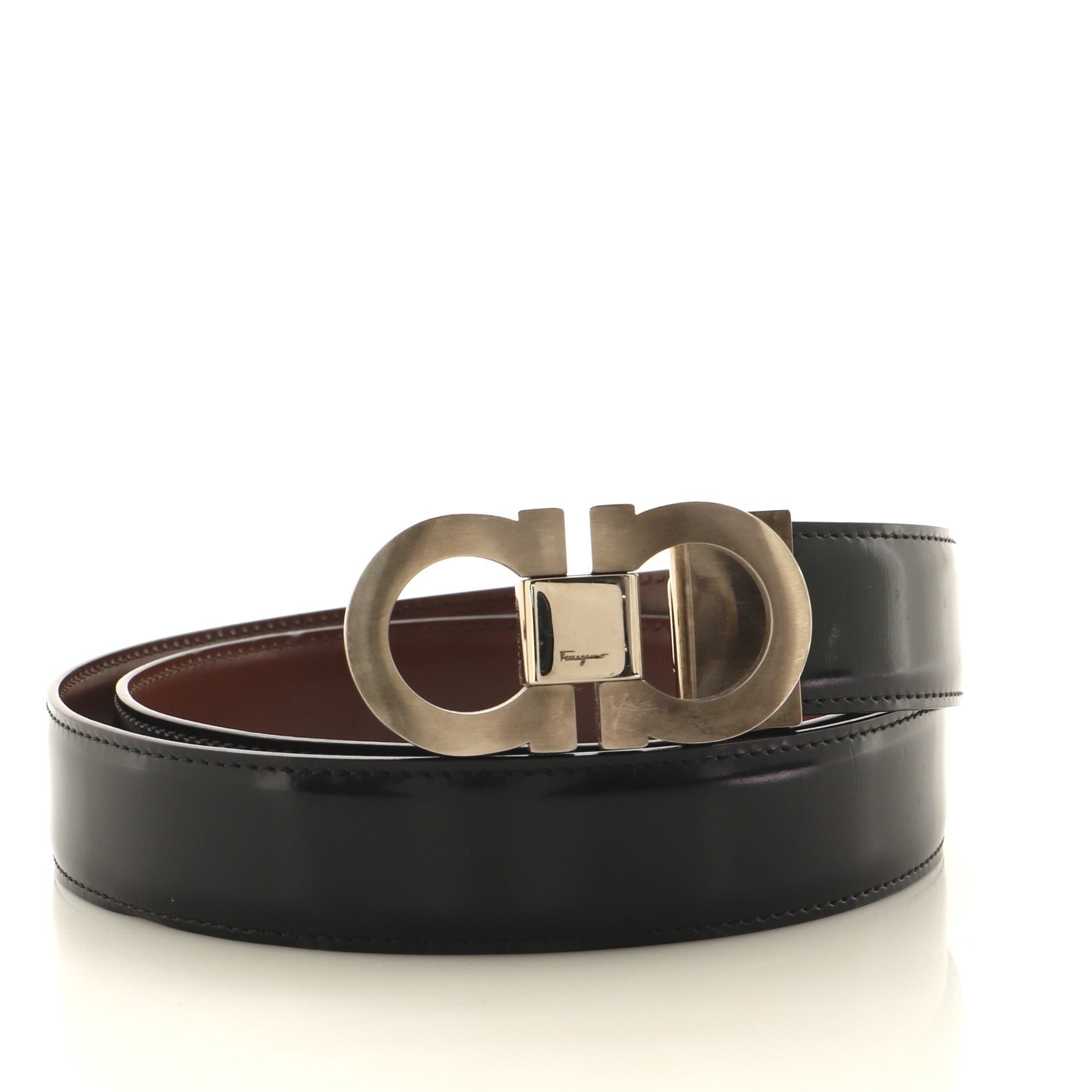 Gancini Belt Leather Medium 85