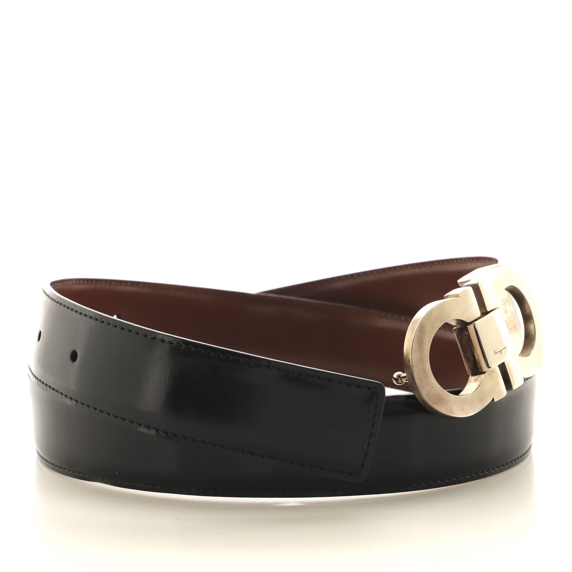 Gancini Belt Leather Medium 85