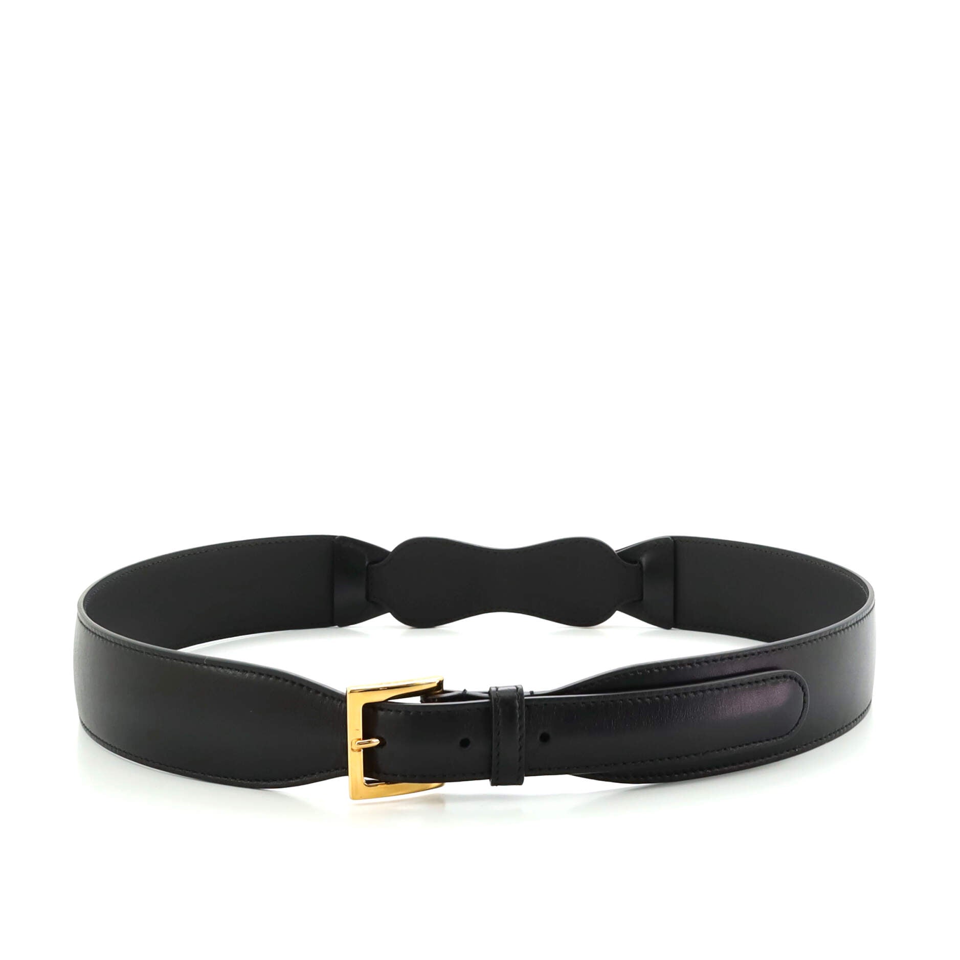 Horsebit Buckle Belt Leather Wide 85