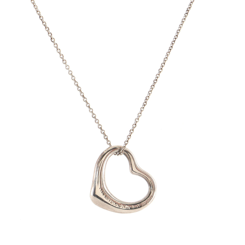 Elsa Peretti Open Heart Pendant Necklace Sterling Silver 22mm