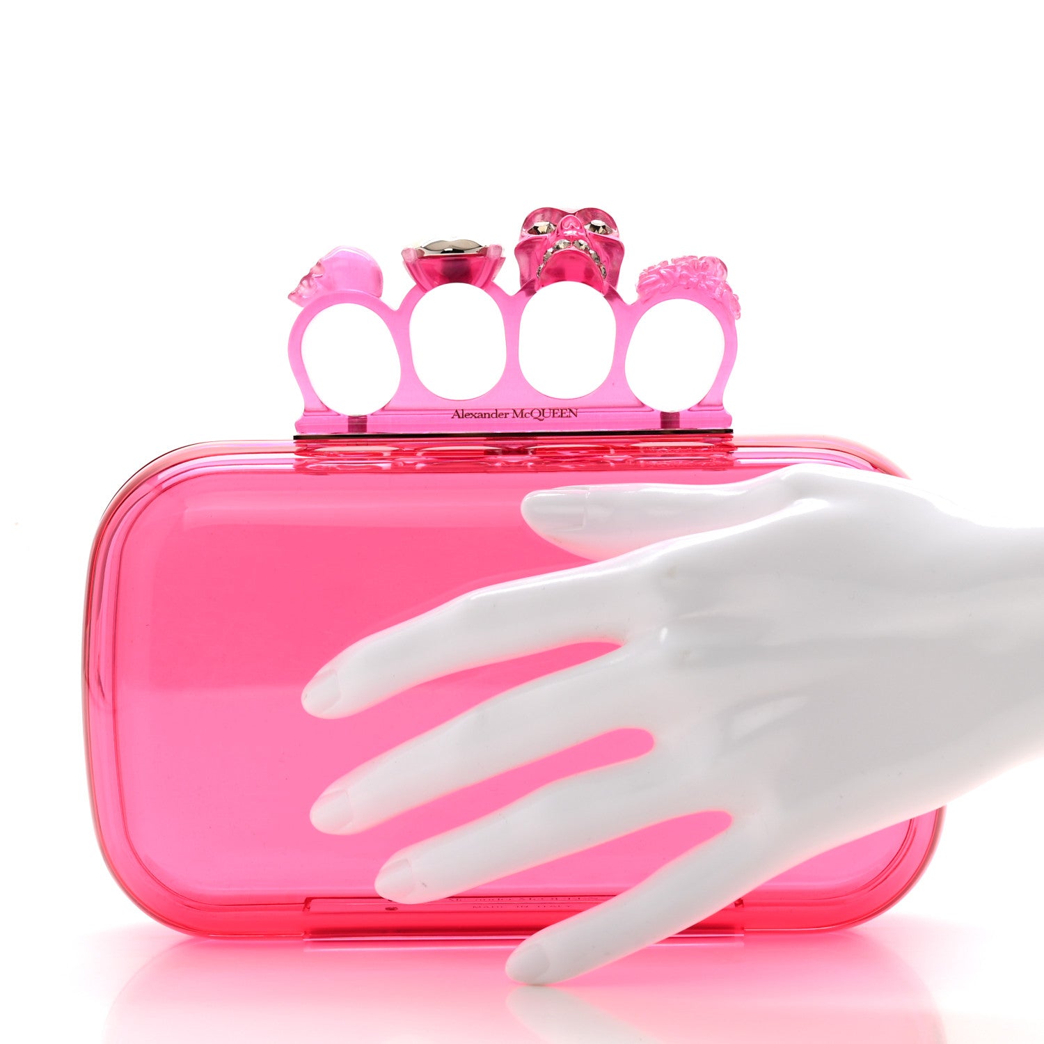 Resin Knuckle Clutch Pink