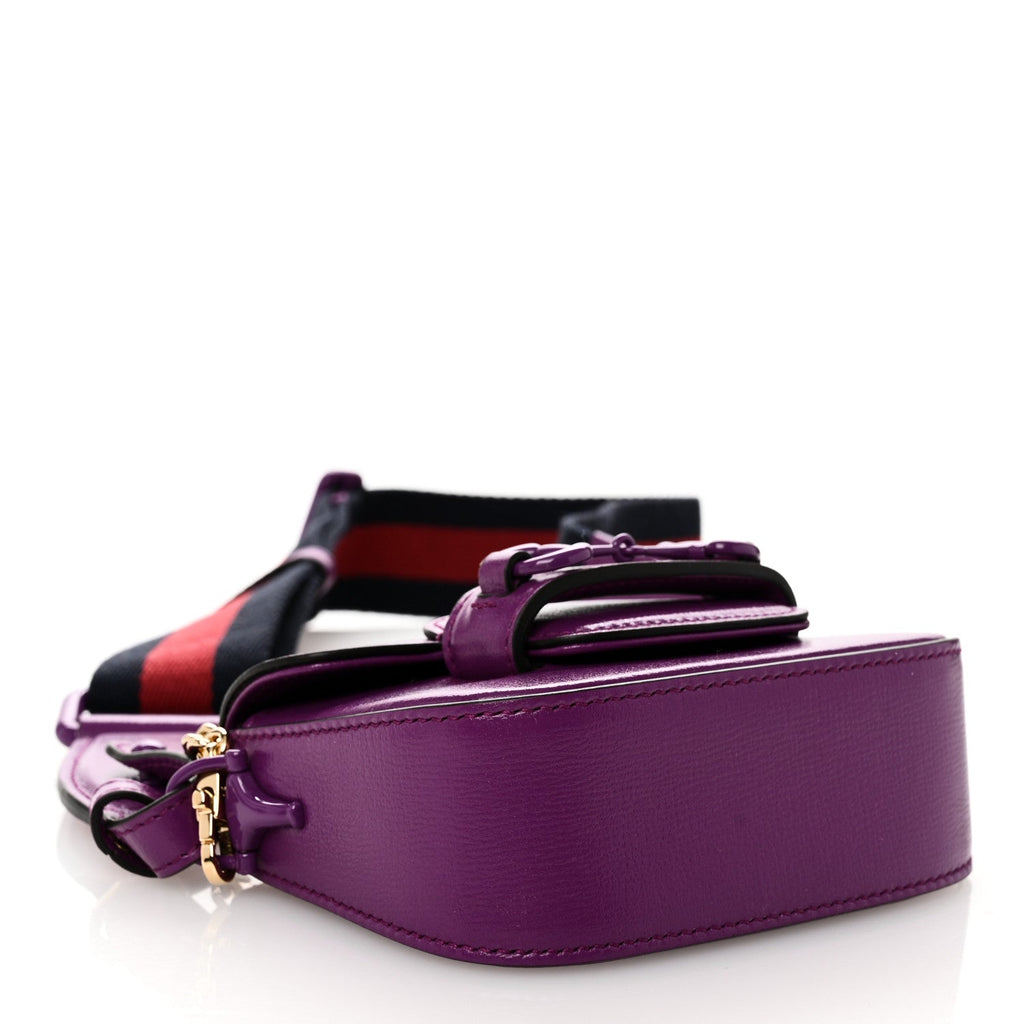 Azalea Calfskin Web Monochrome Horsebit 1955 Wallet On Strap Purple